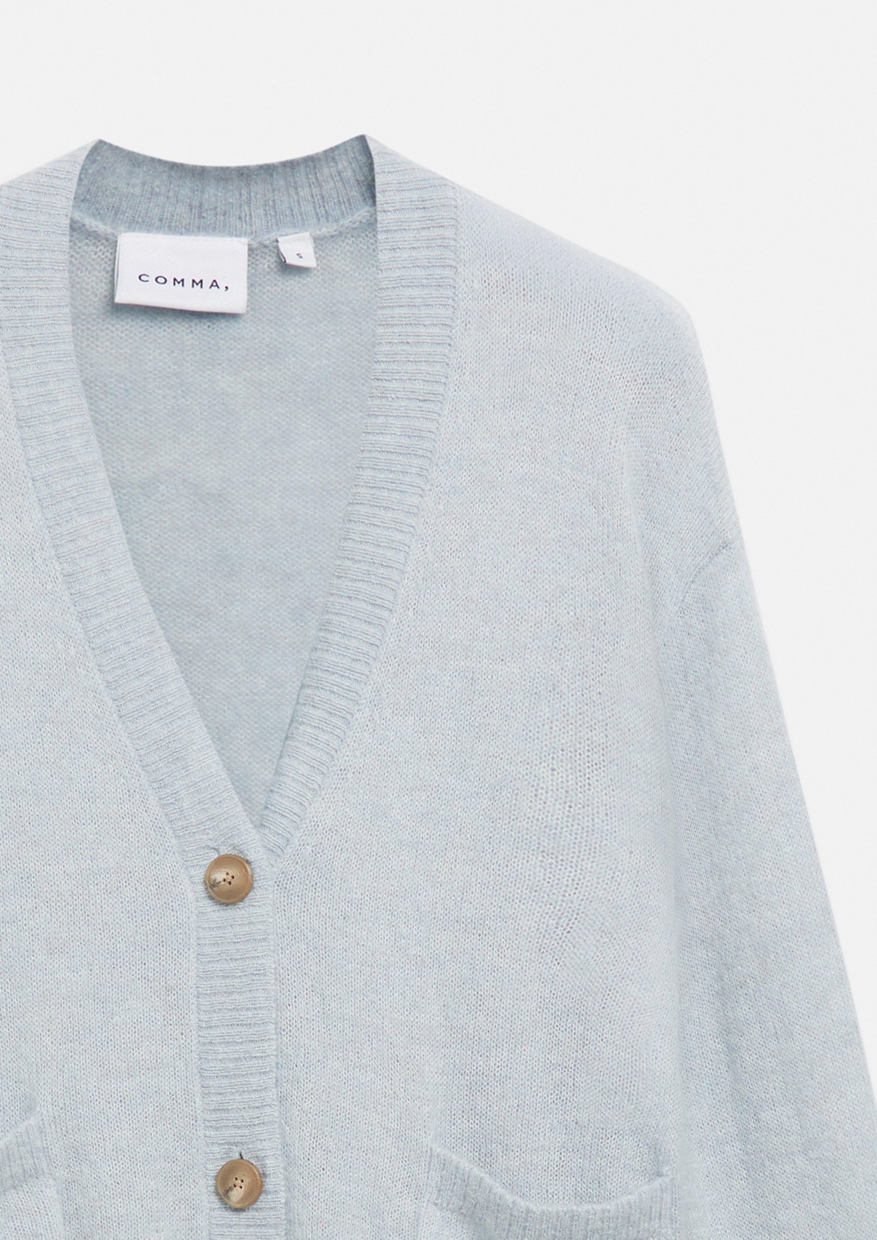 Damen Oversize Cardigan aus Alpakamix in blau von comma