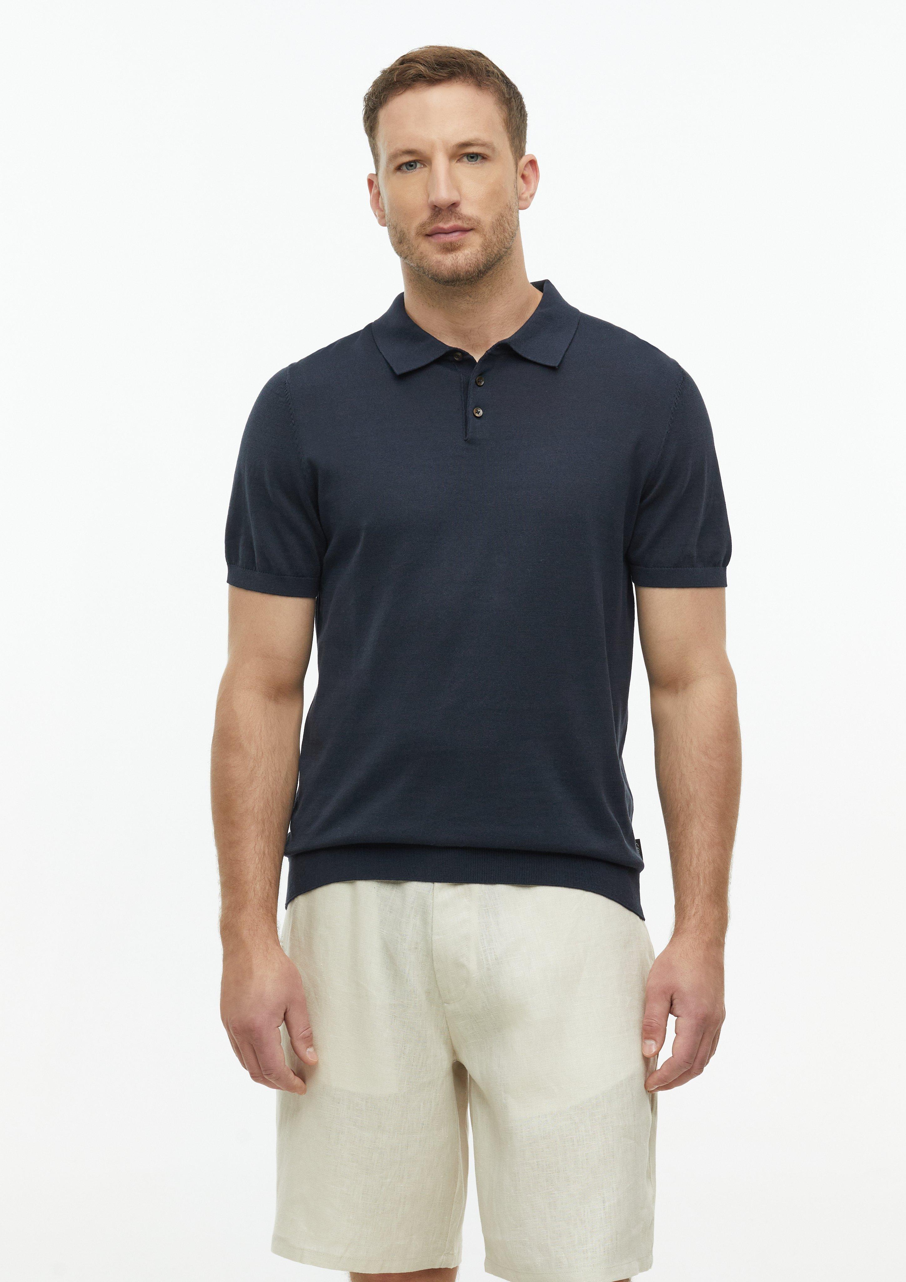Herren Weiches Strick-Poloshirt aus Baumwoll-Seidenmix in  von s.Oliver BLACK LABEL