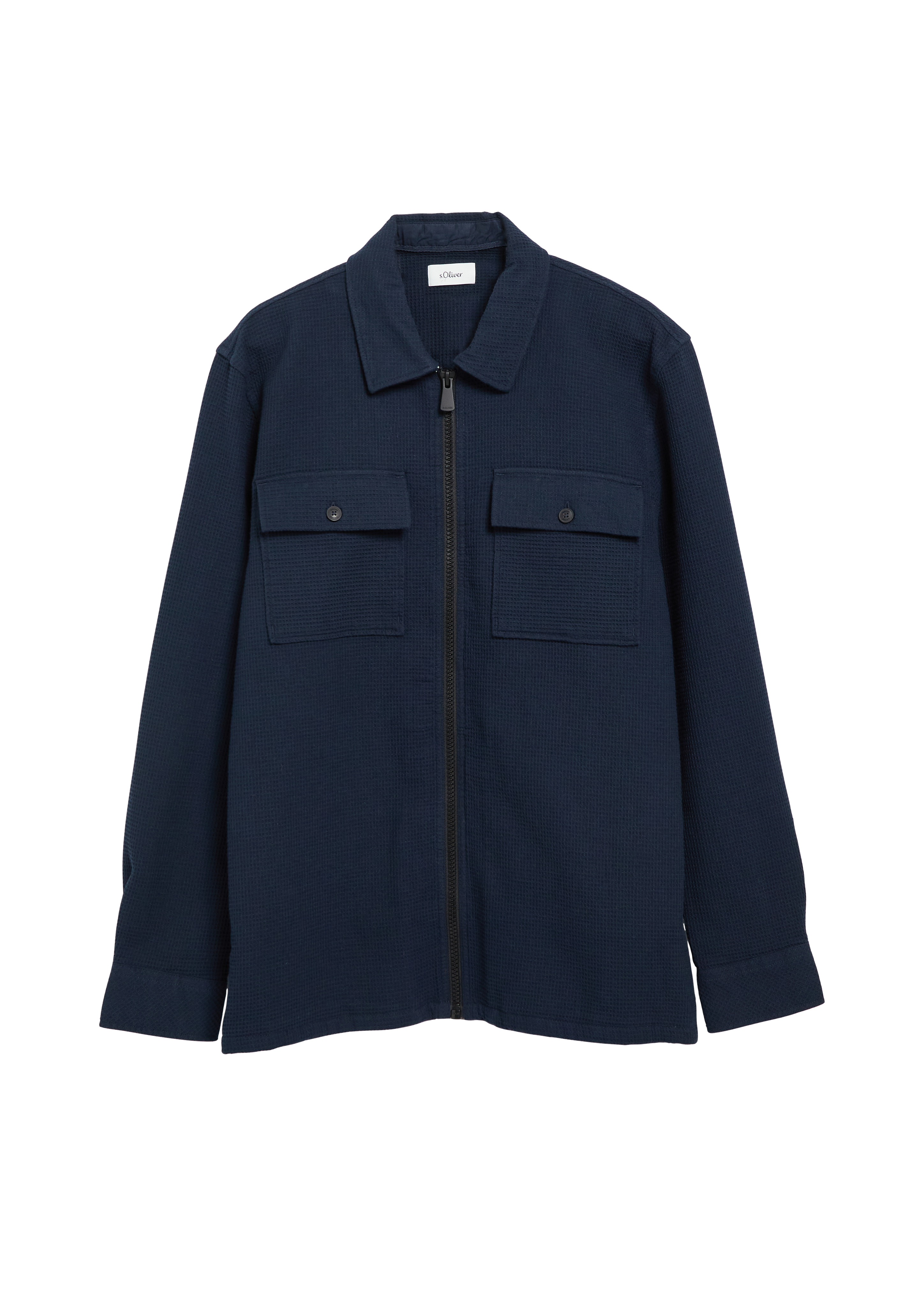 Gestructureerd overshirt met steekzakken