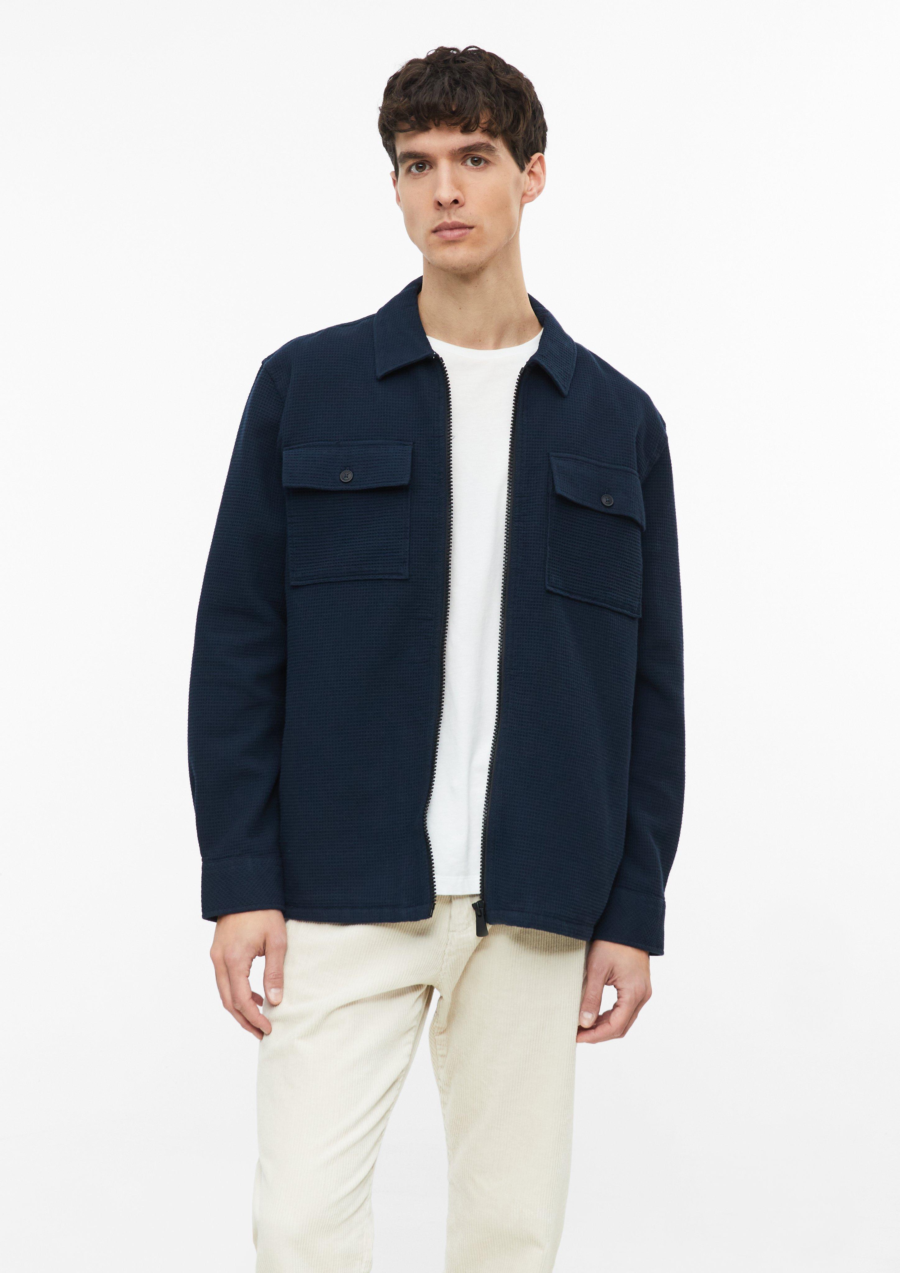 Gestructureerd overshirt met steekzakken