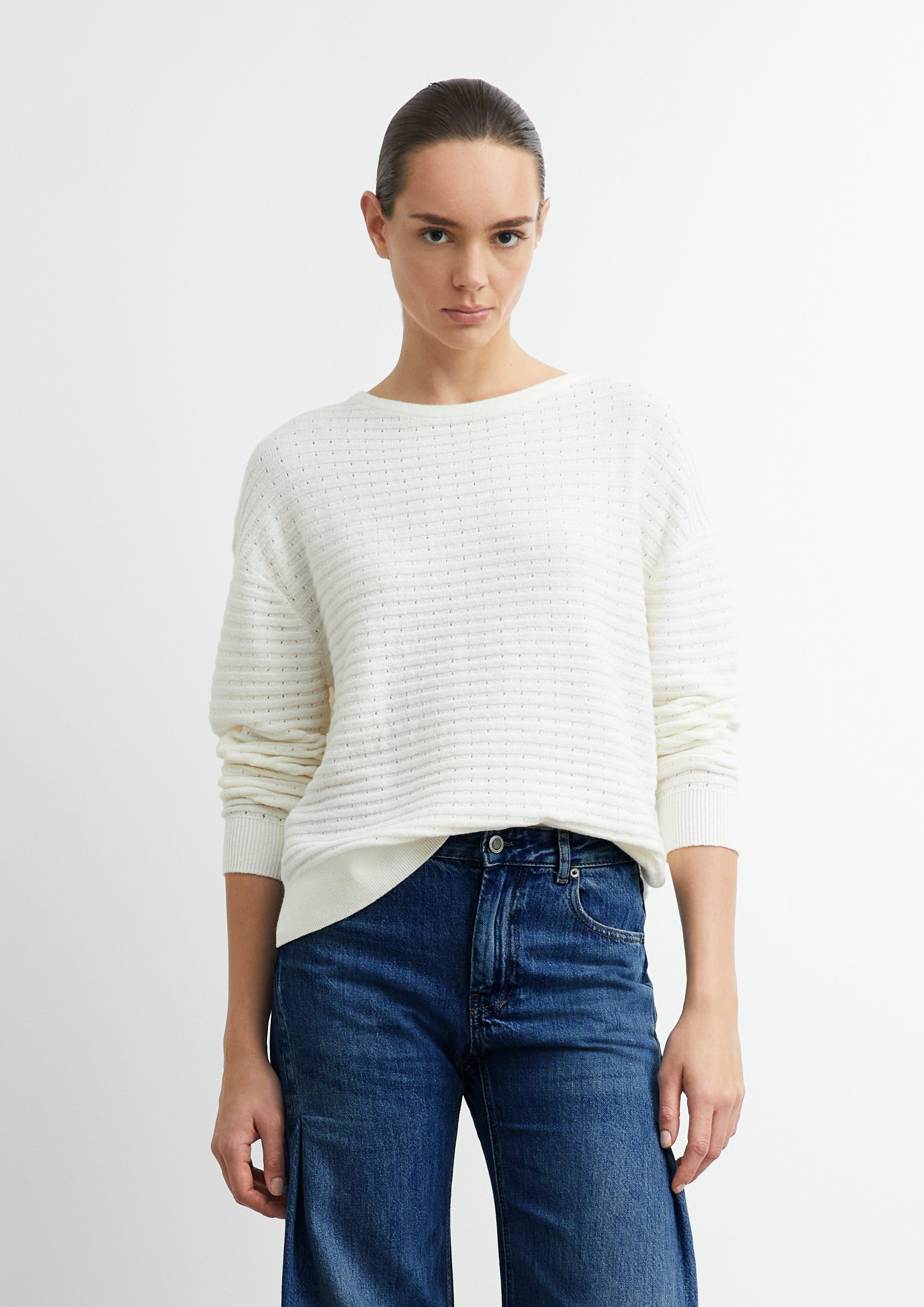 Textured sweater made from a soft cotton blend in cream by COMMA