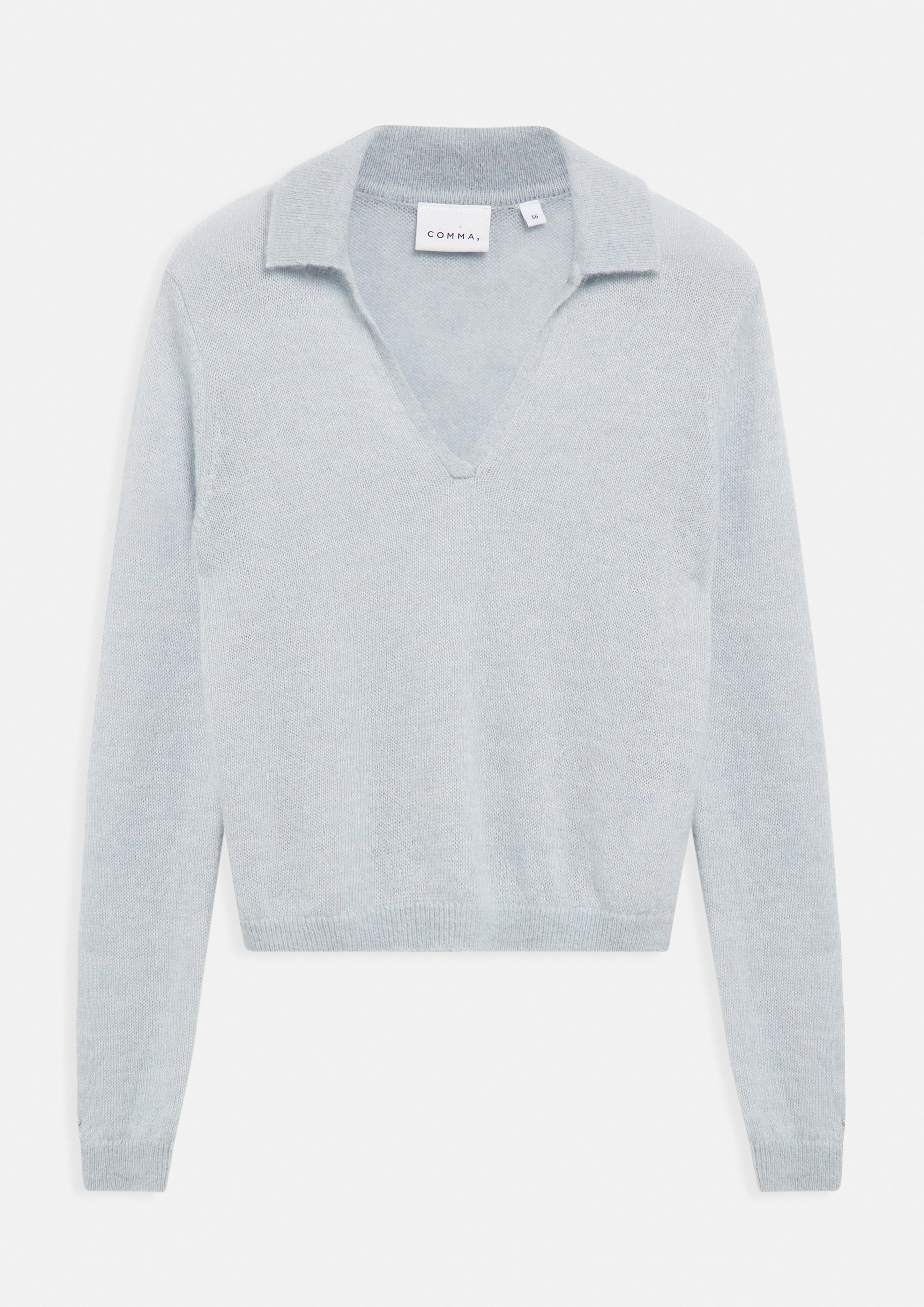 Knitted pullover in light blue by COMMA