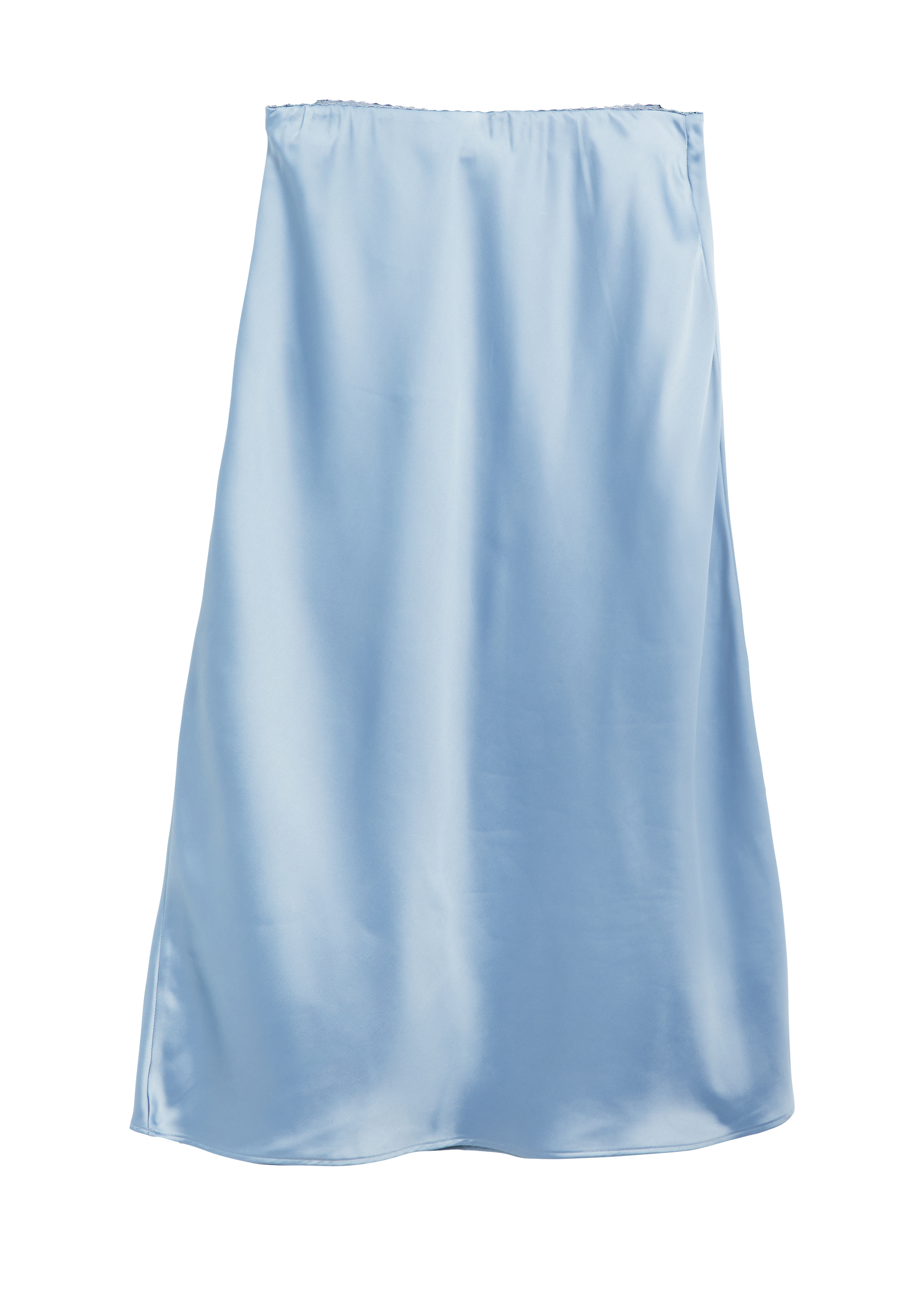 Satijnen rok met elastische tailleband