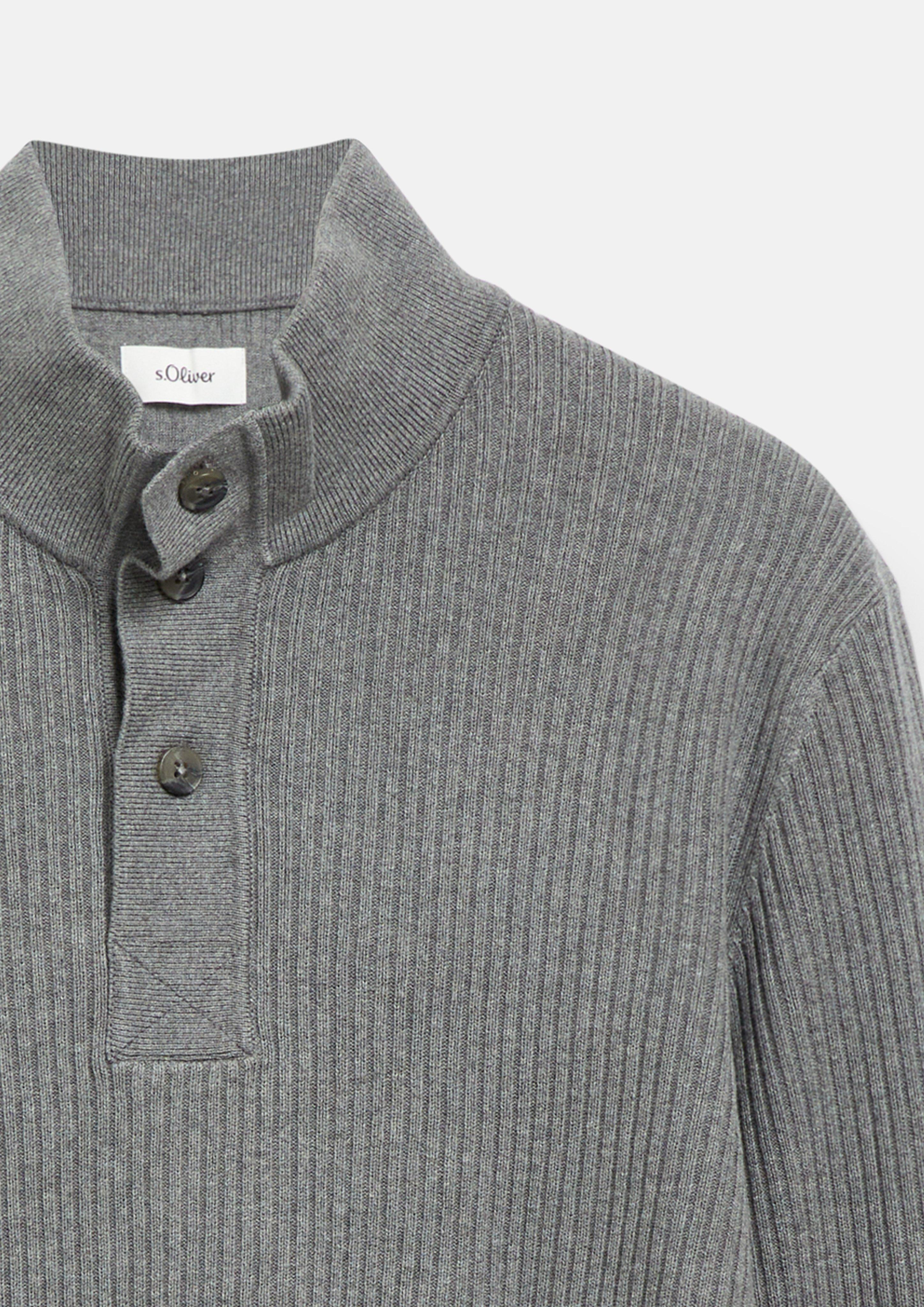 Herren Strickpullover in grau von s.Oliver