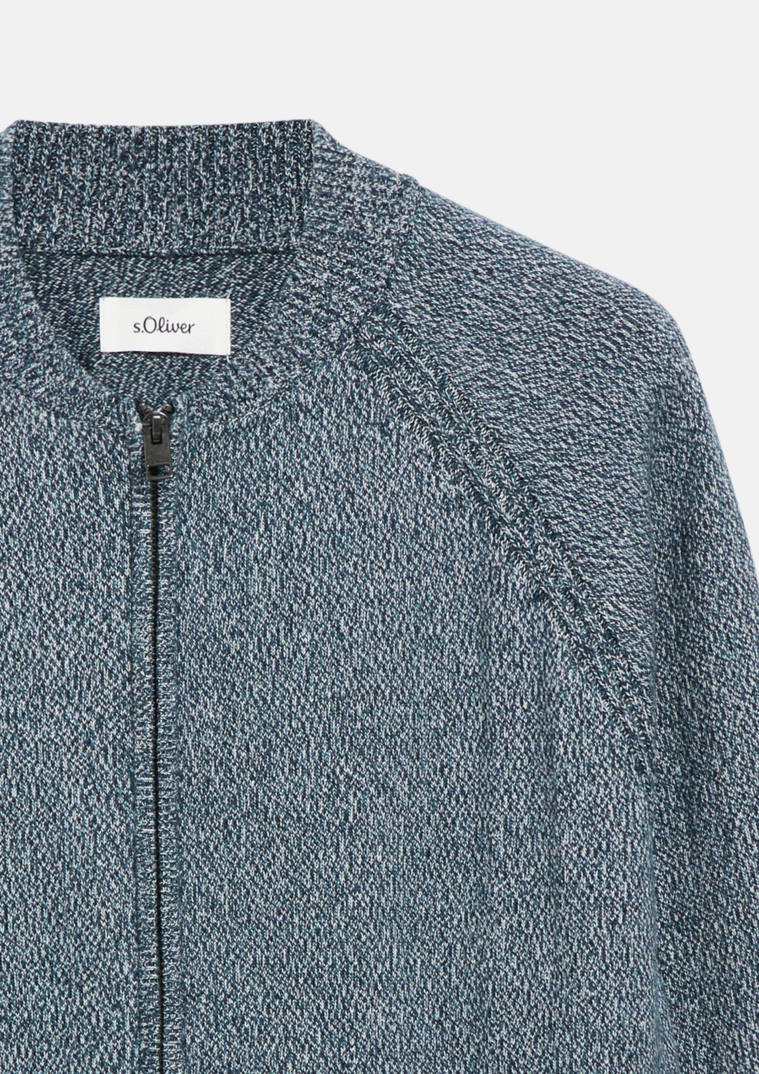 Herren Strickjacke in blau von s.Oliver