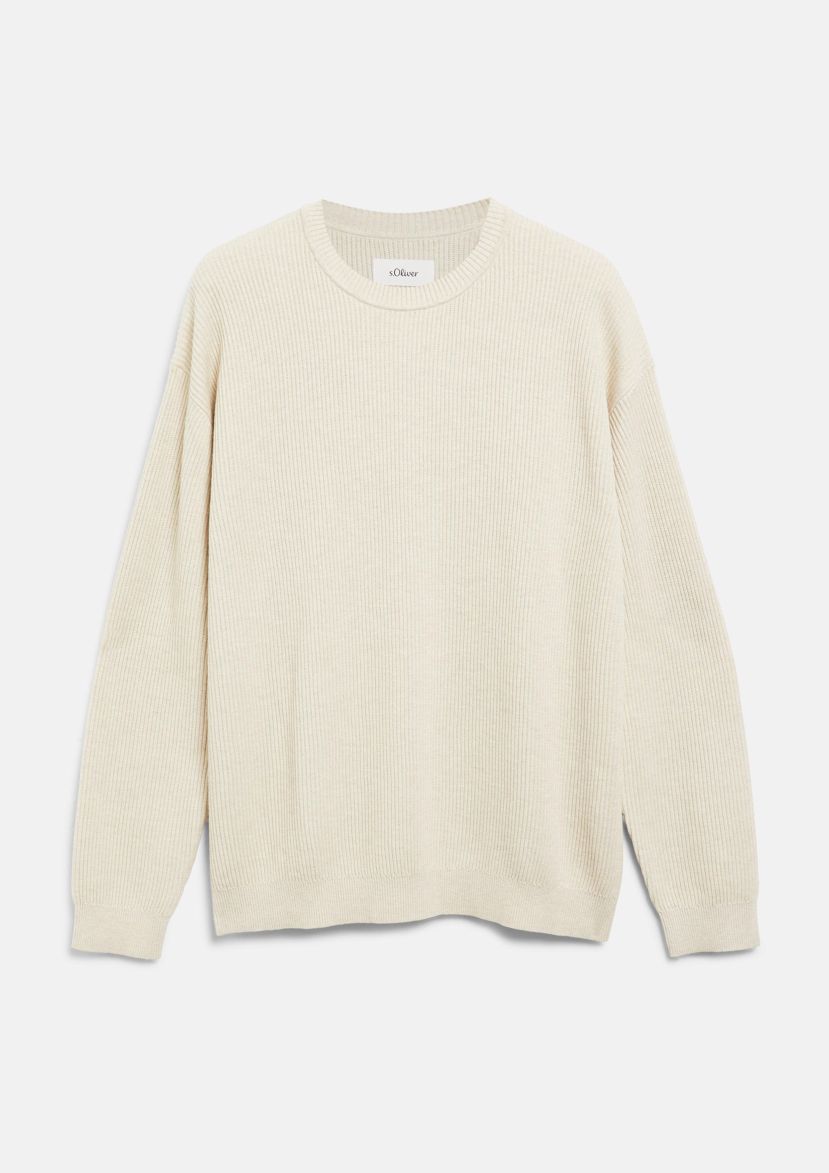 Hommes Pull en tricot en crème de s.Oliver