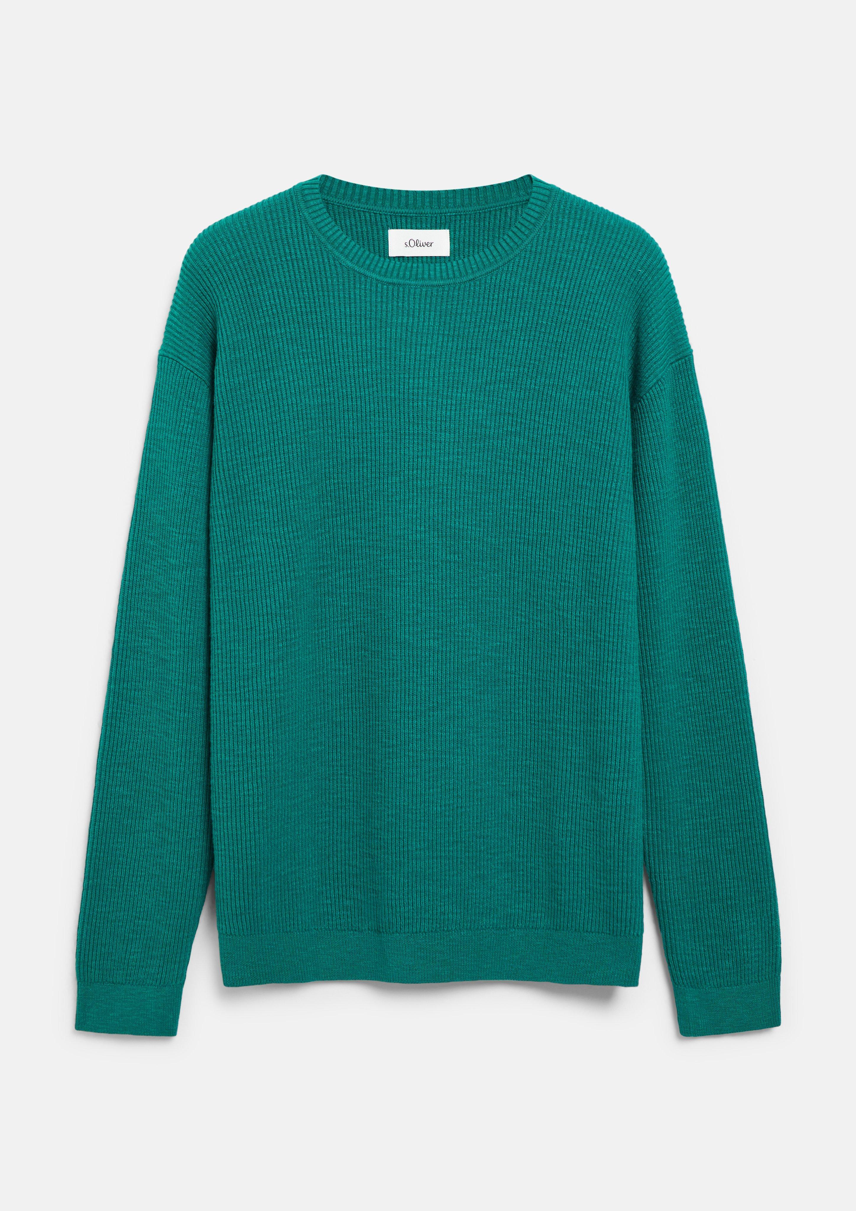 Hommes Pull en tricot en vert de s.Oliver