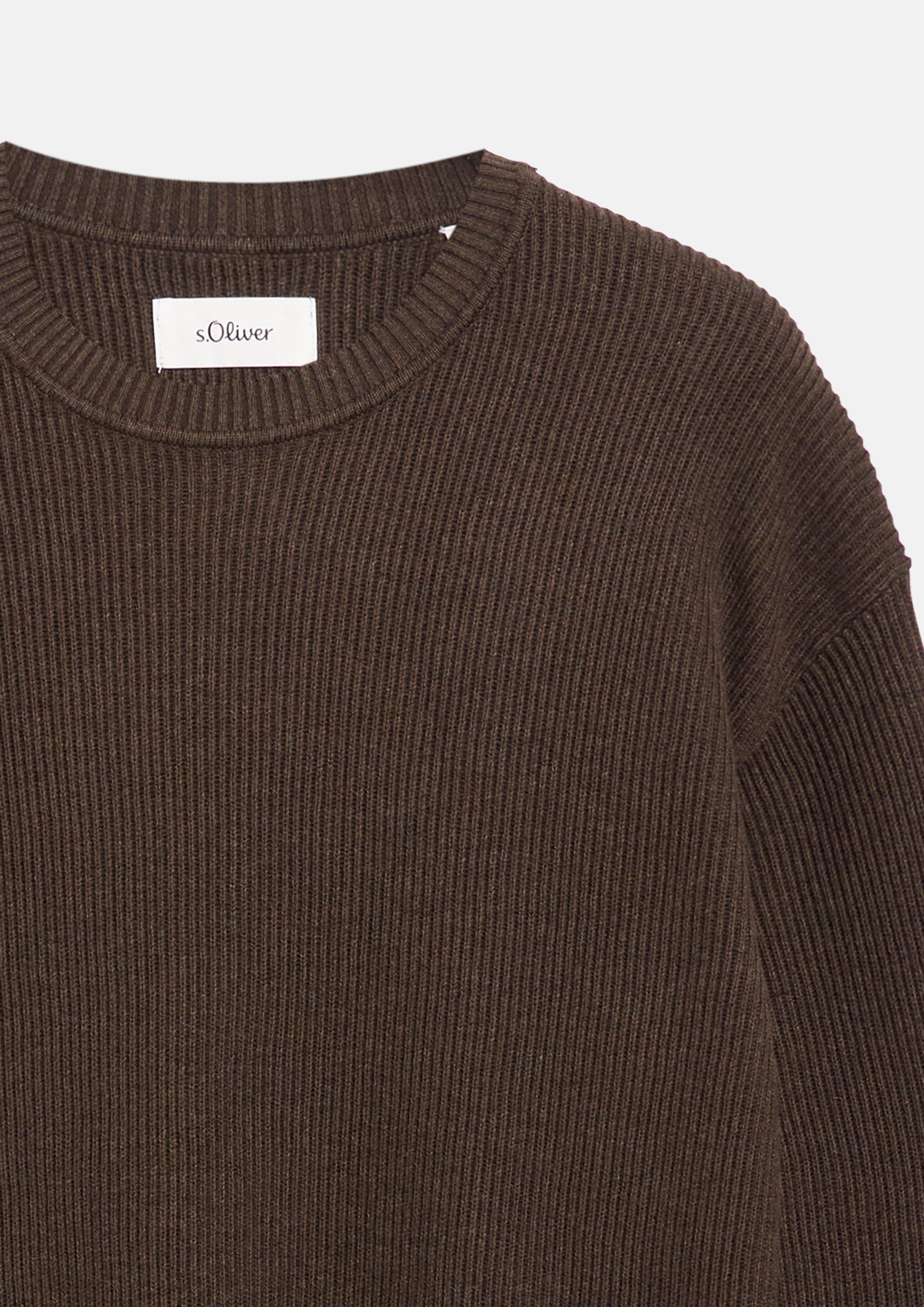 Hommes Pull en tricot en brun de s.Oliver