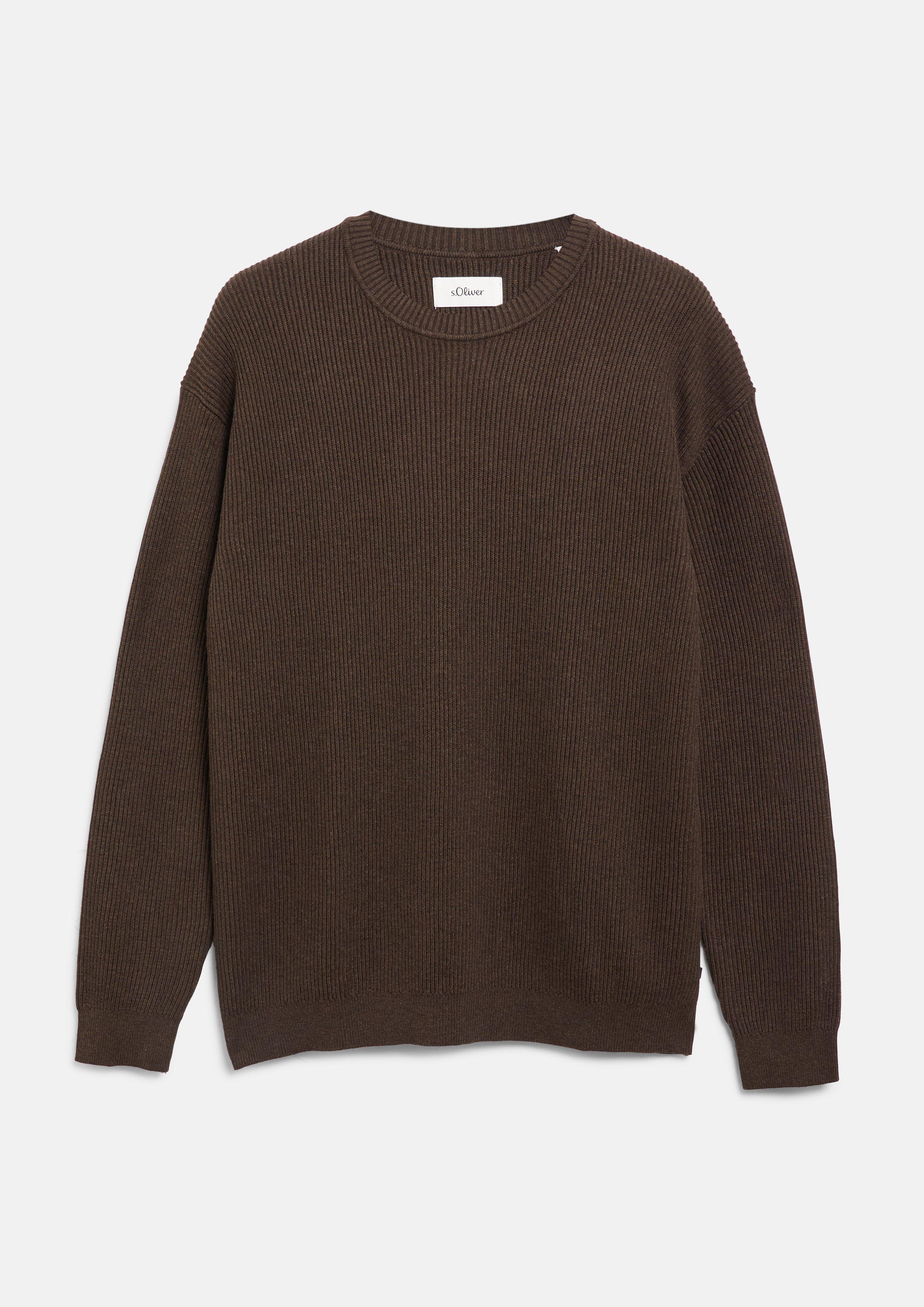 Hommes Pull en tricot en brun de s.Oliver