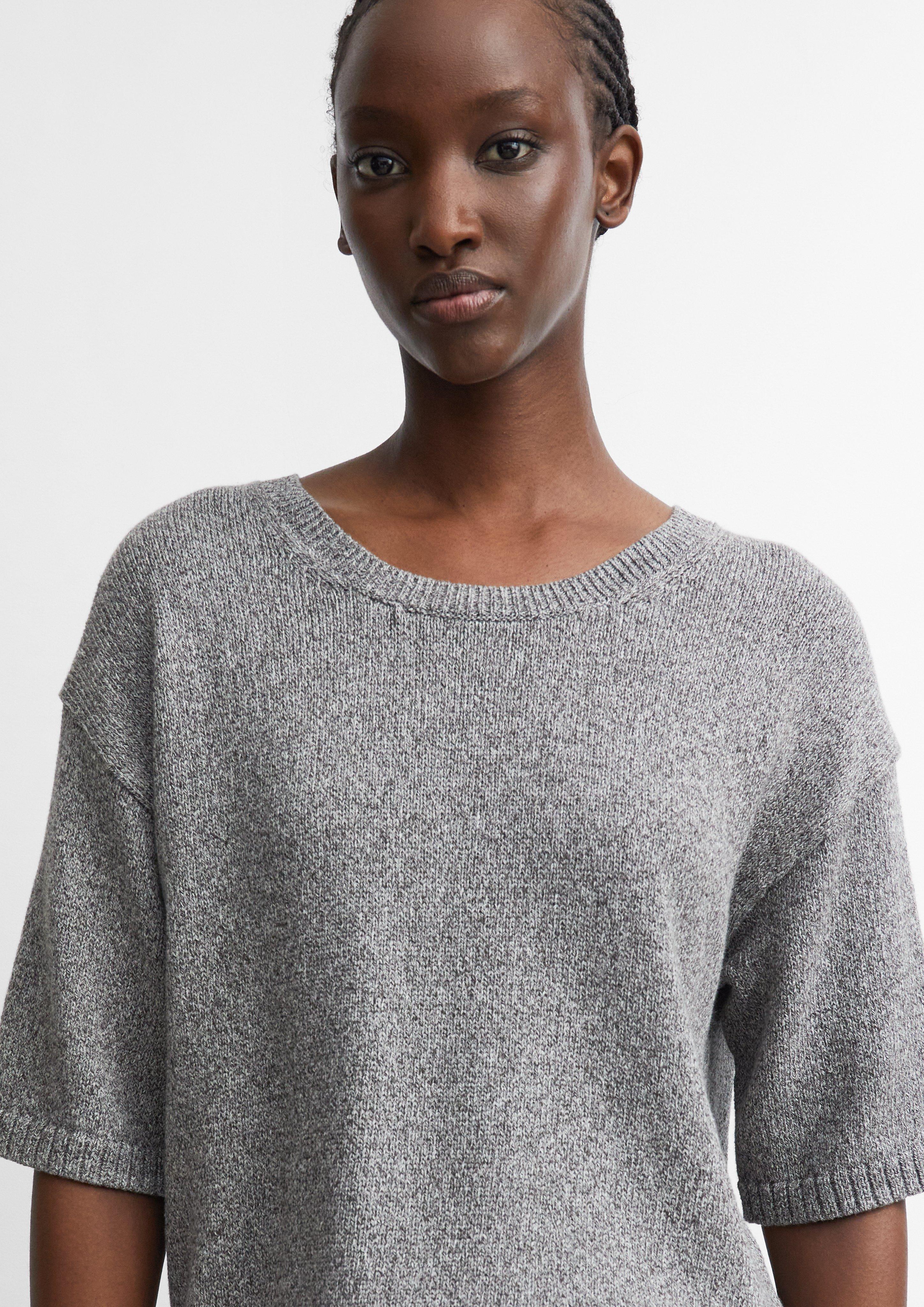 Mouliné-Knit Sweater in grey by COMMA