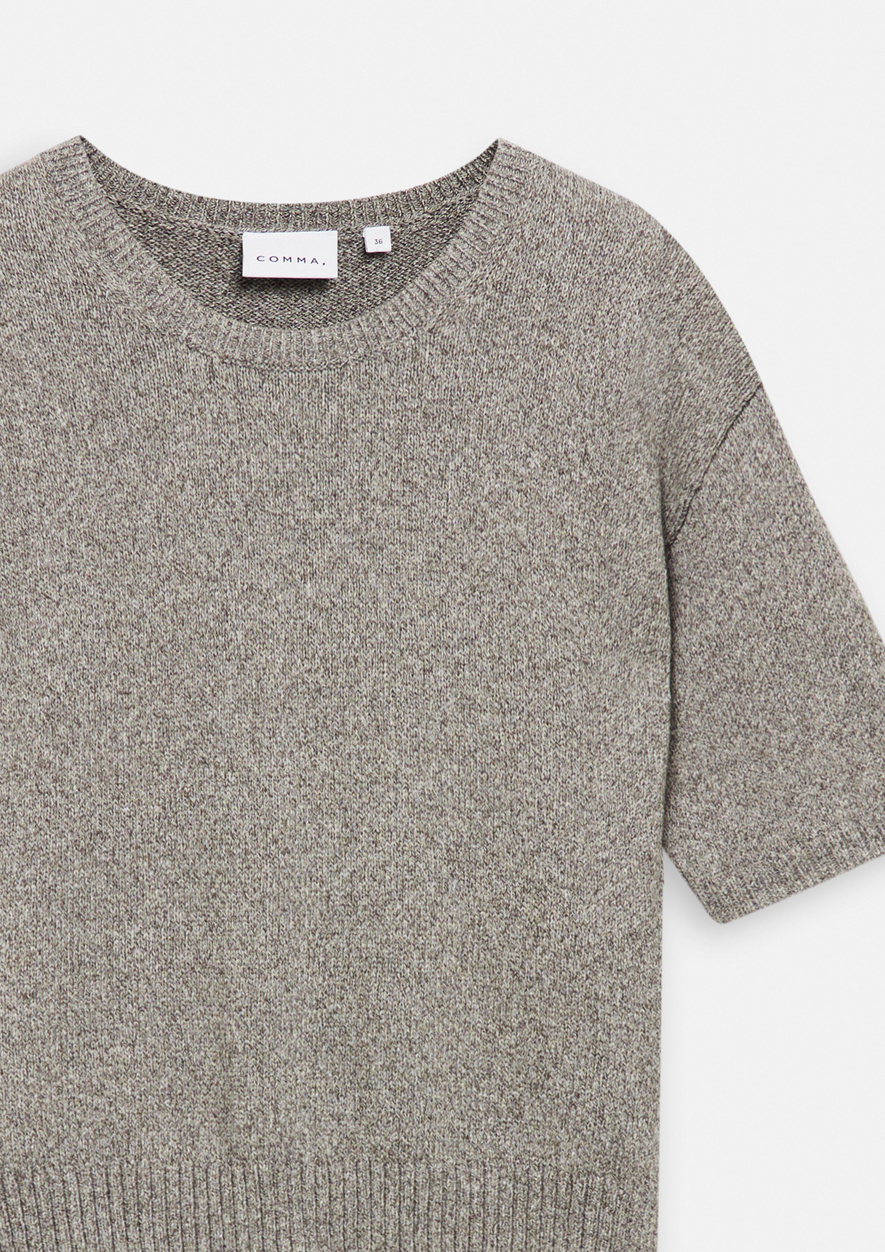 Damen Pullover aus Mouliné-Strick in grau von comma