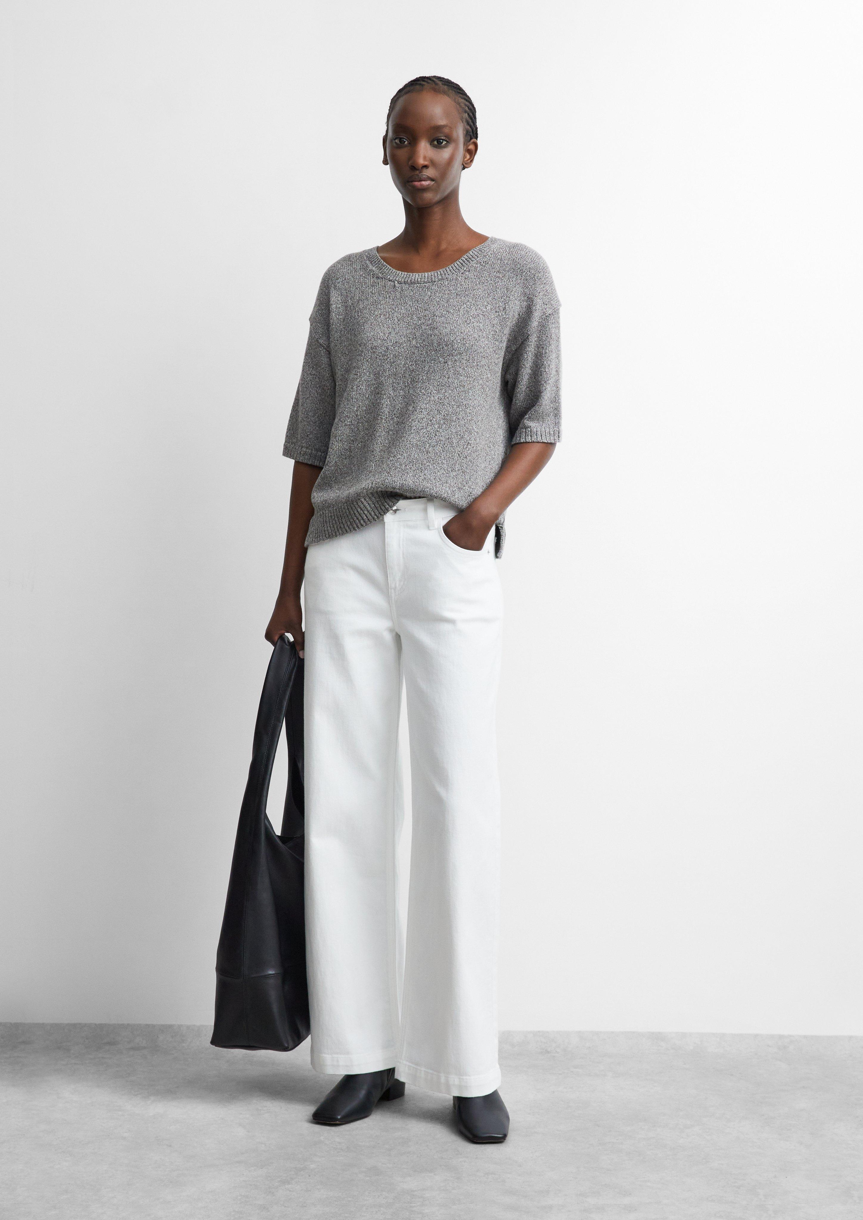 Mouliné-Knit Sweater in grey by COMMA