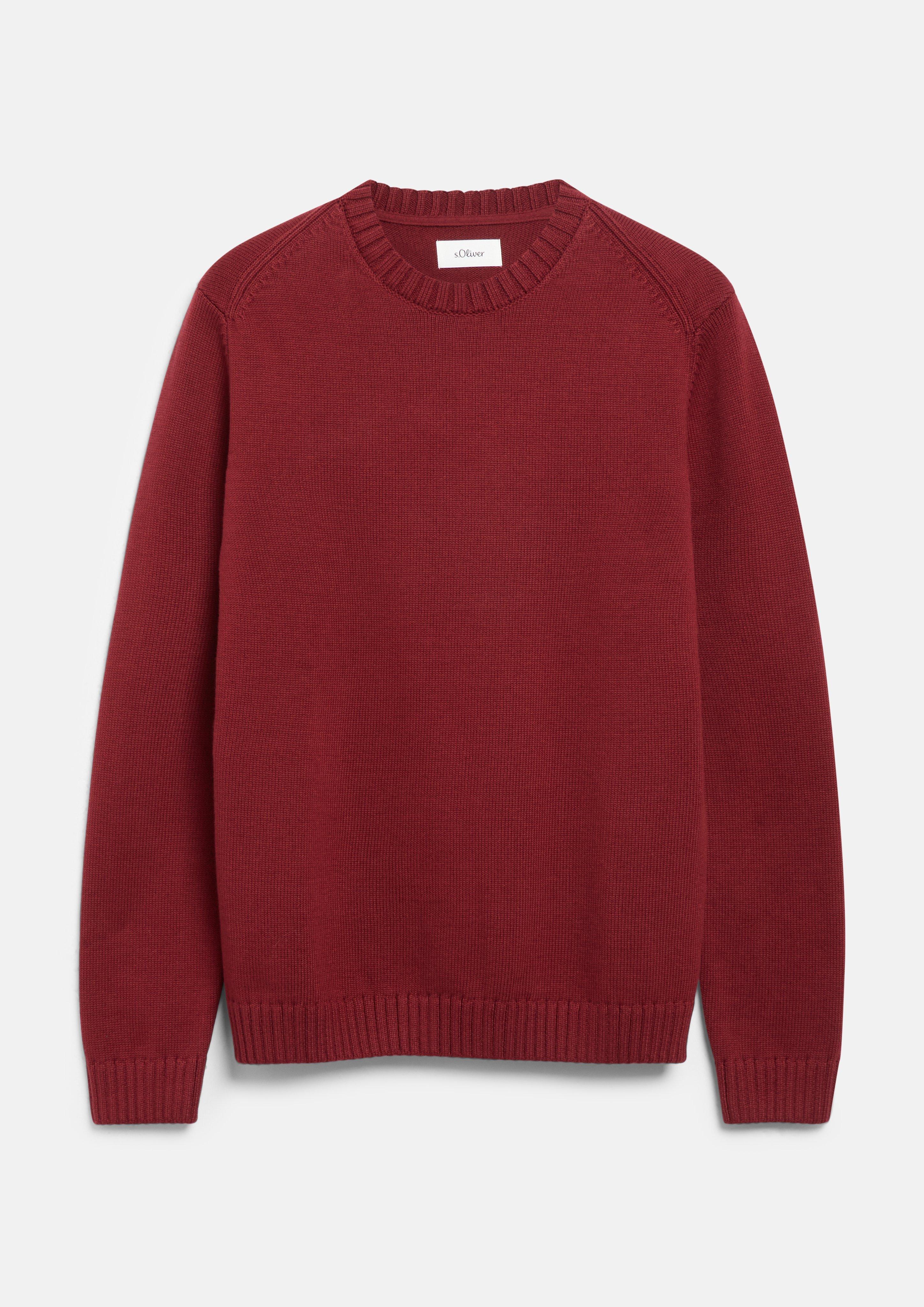 Hommes Pull en tricot en rouge de s.Oliver