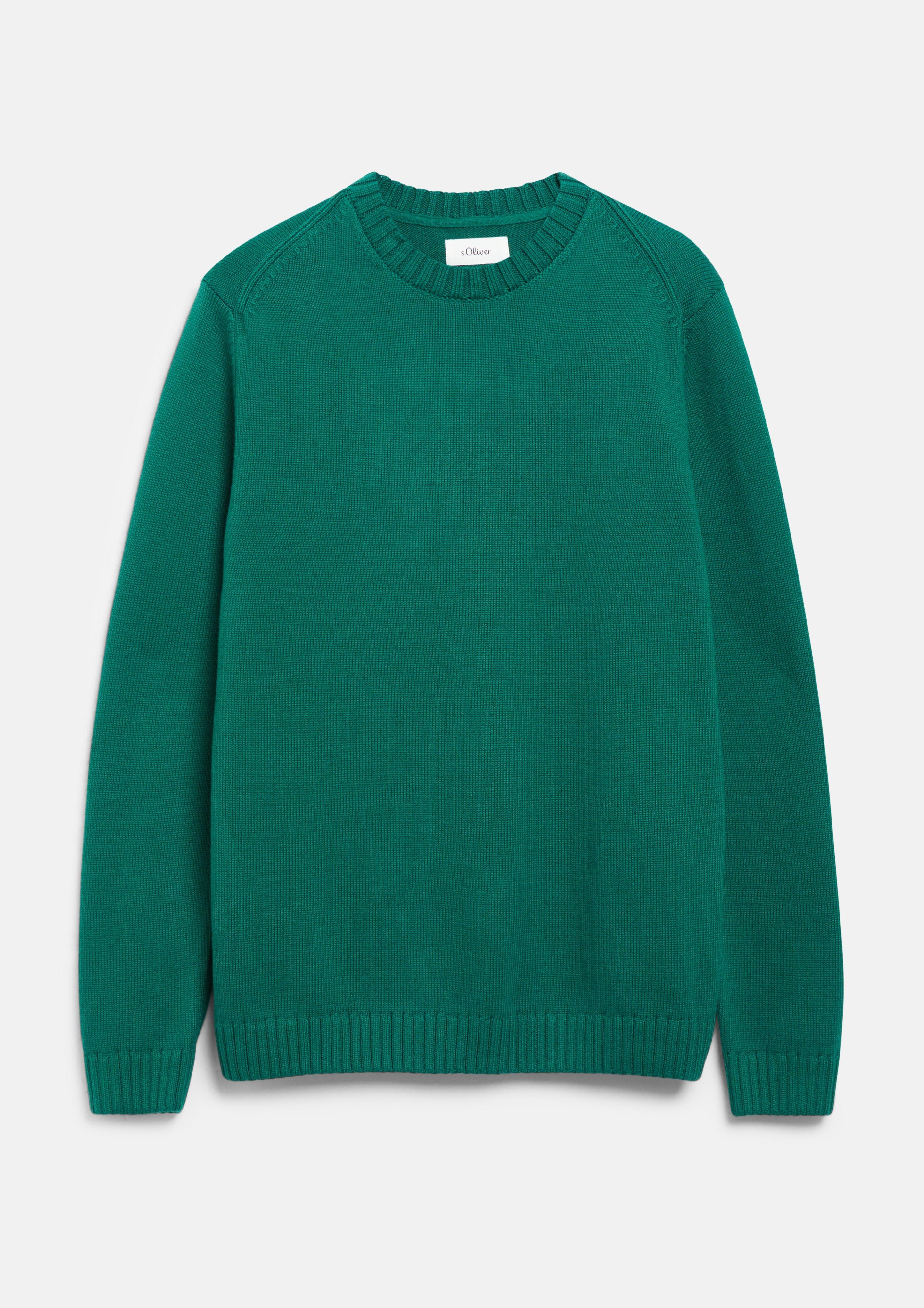 Hommes Pull en tricot en vert de s.Oliver
