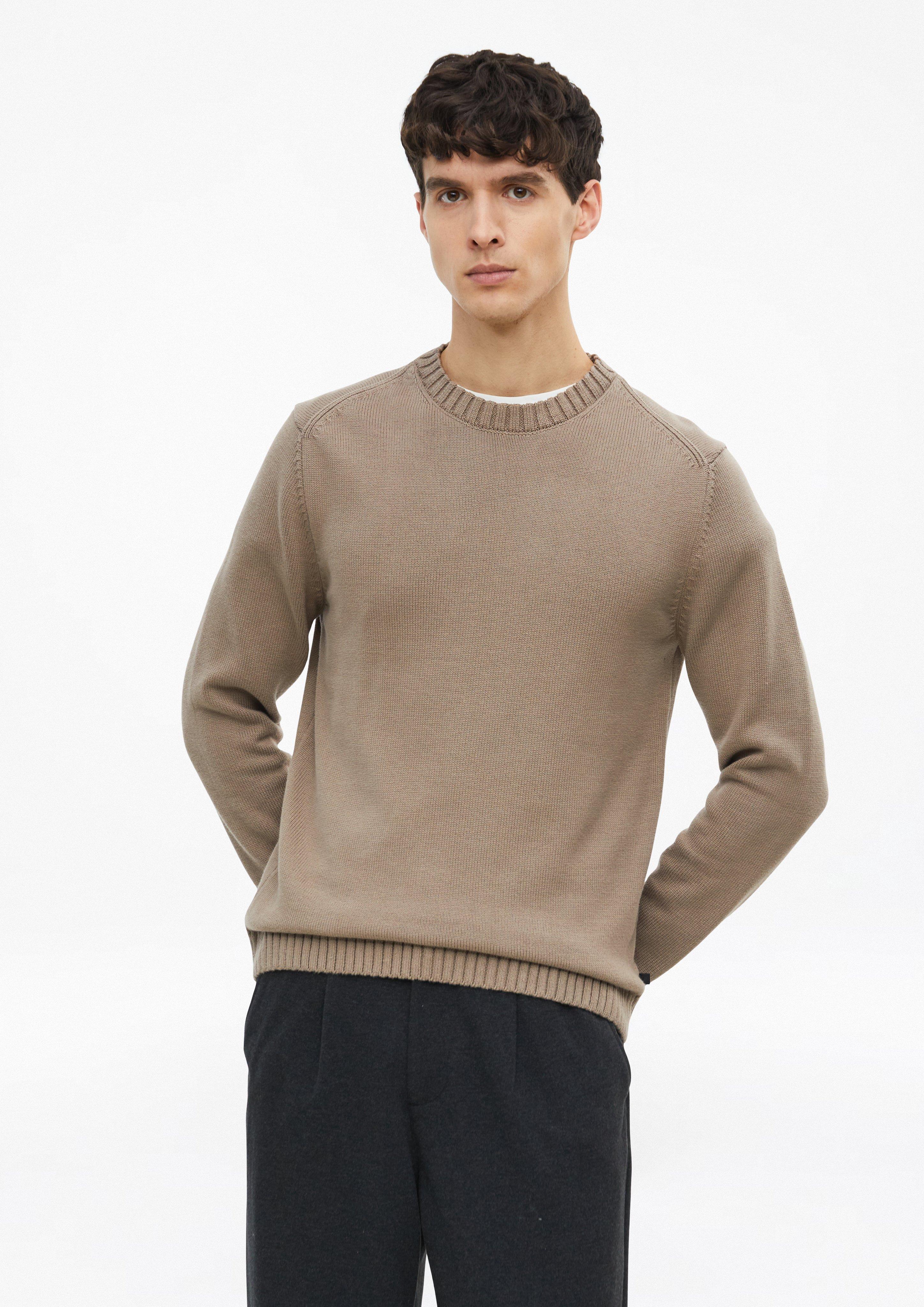 Pull en coton à col rond en marron clair de s.Oliver