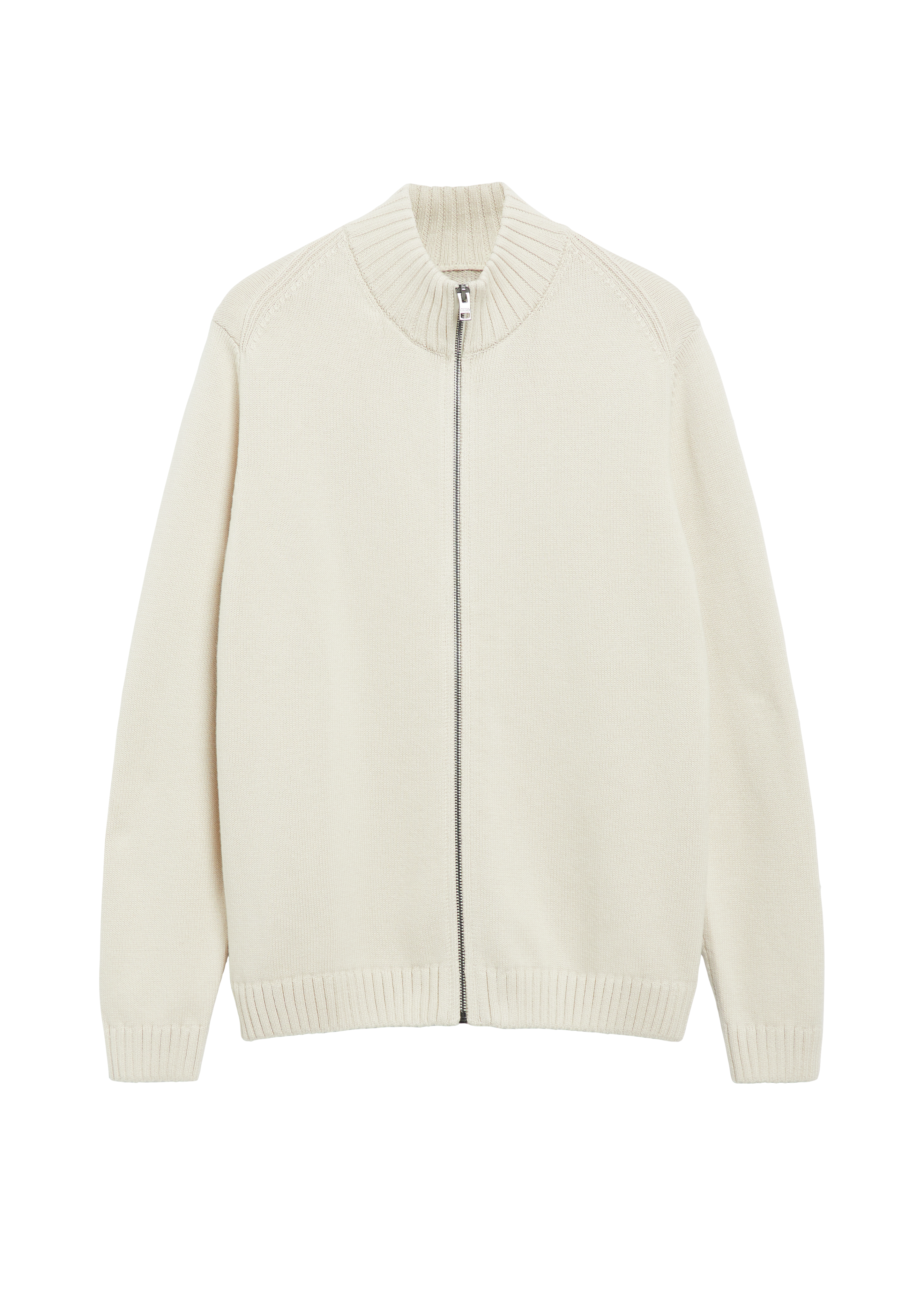 Gebreid vest met ritssluiting van 100% katoen