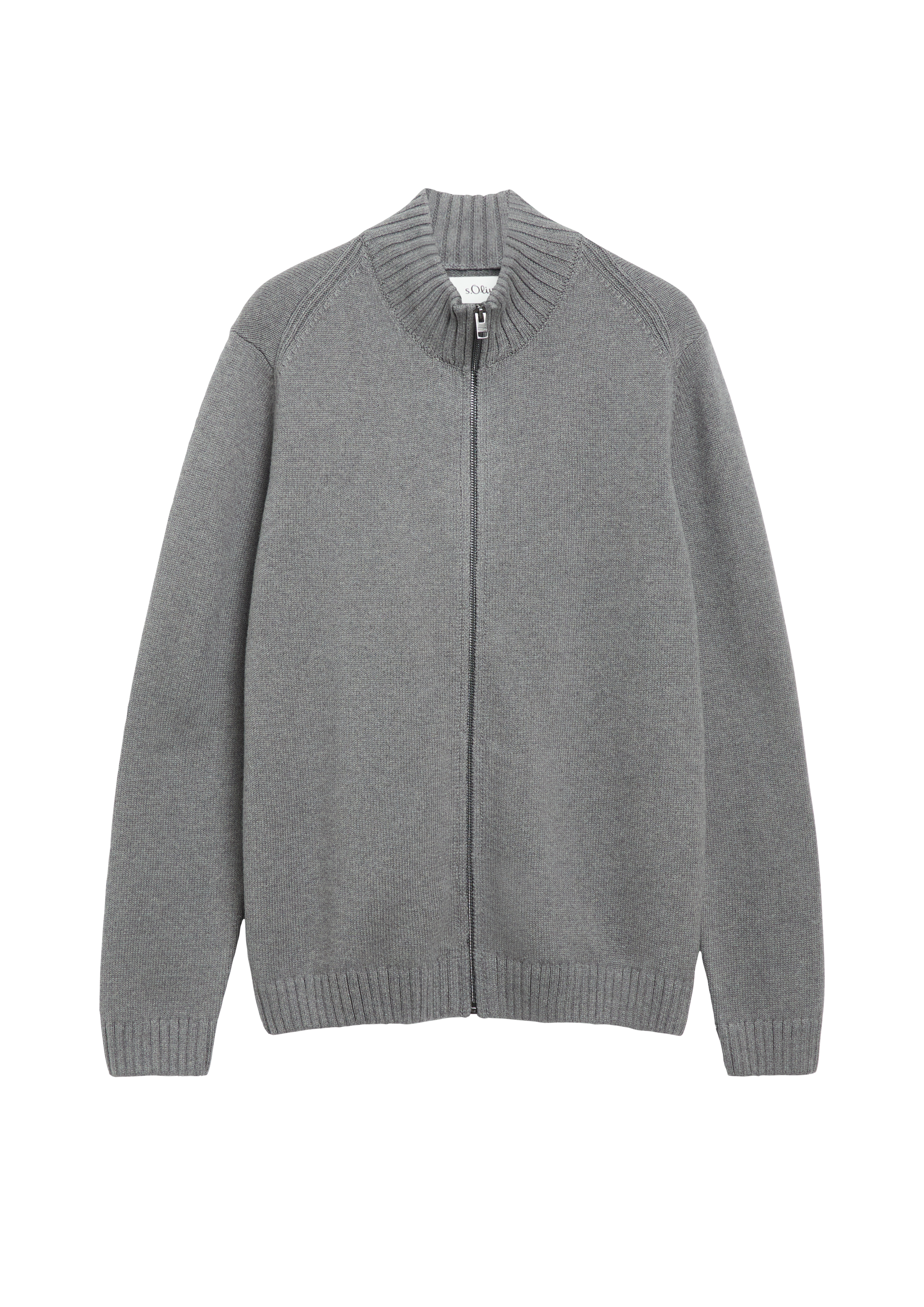Gebreid vest met ritssluiting van 100% katoen
