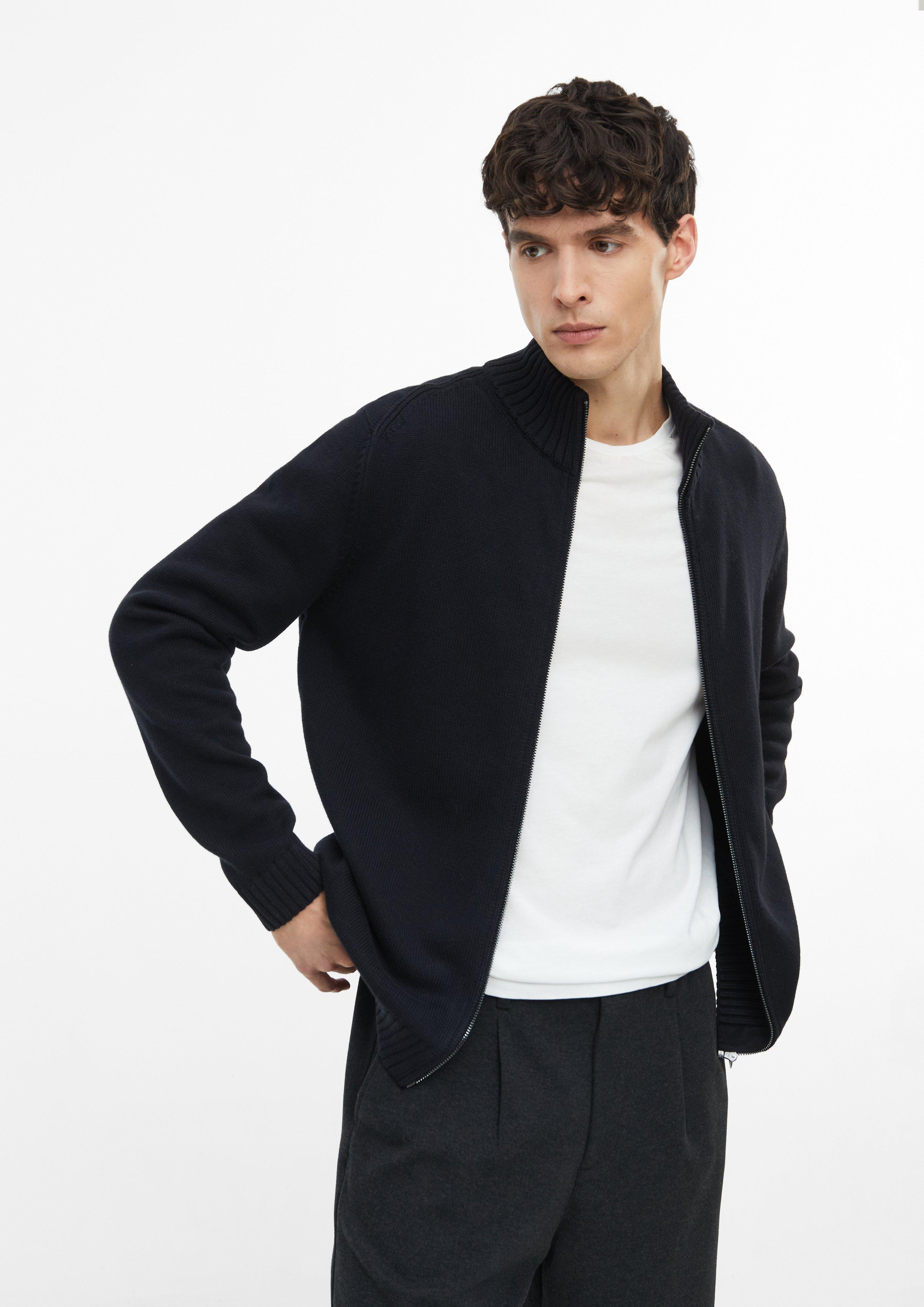 Cardigan zippé 100 % coton en noir de s.Oliver