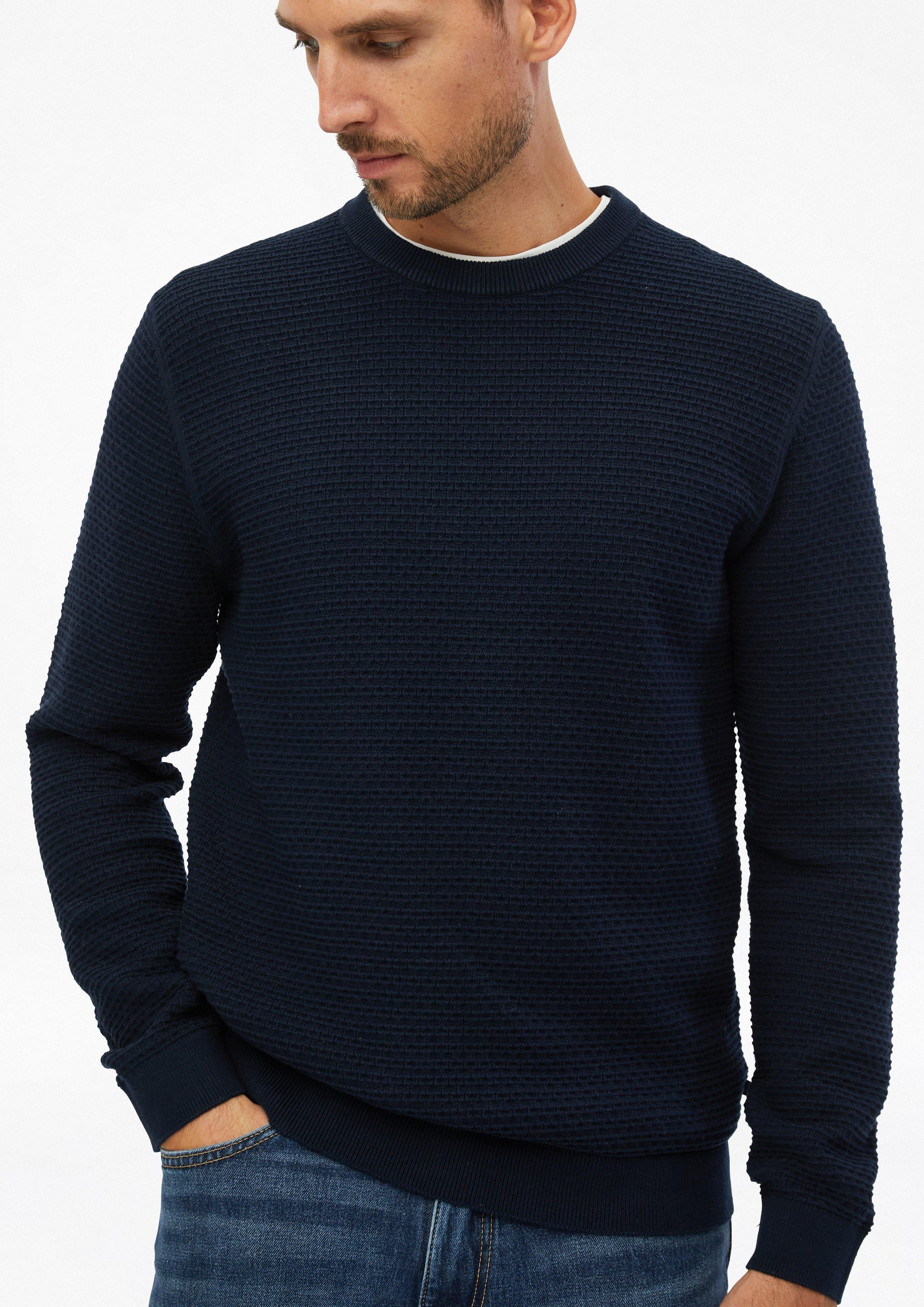 Herren Strickpullover in blau von s.Oliver