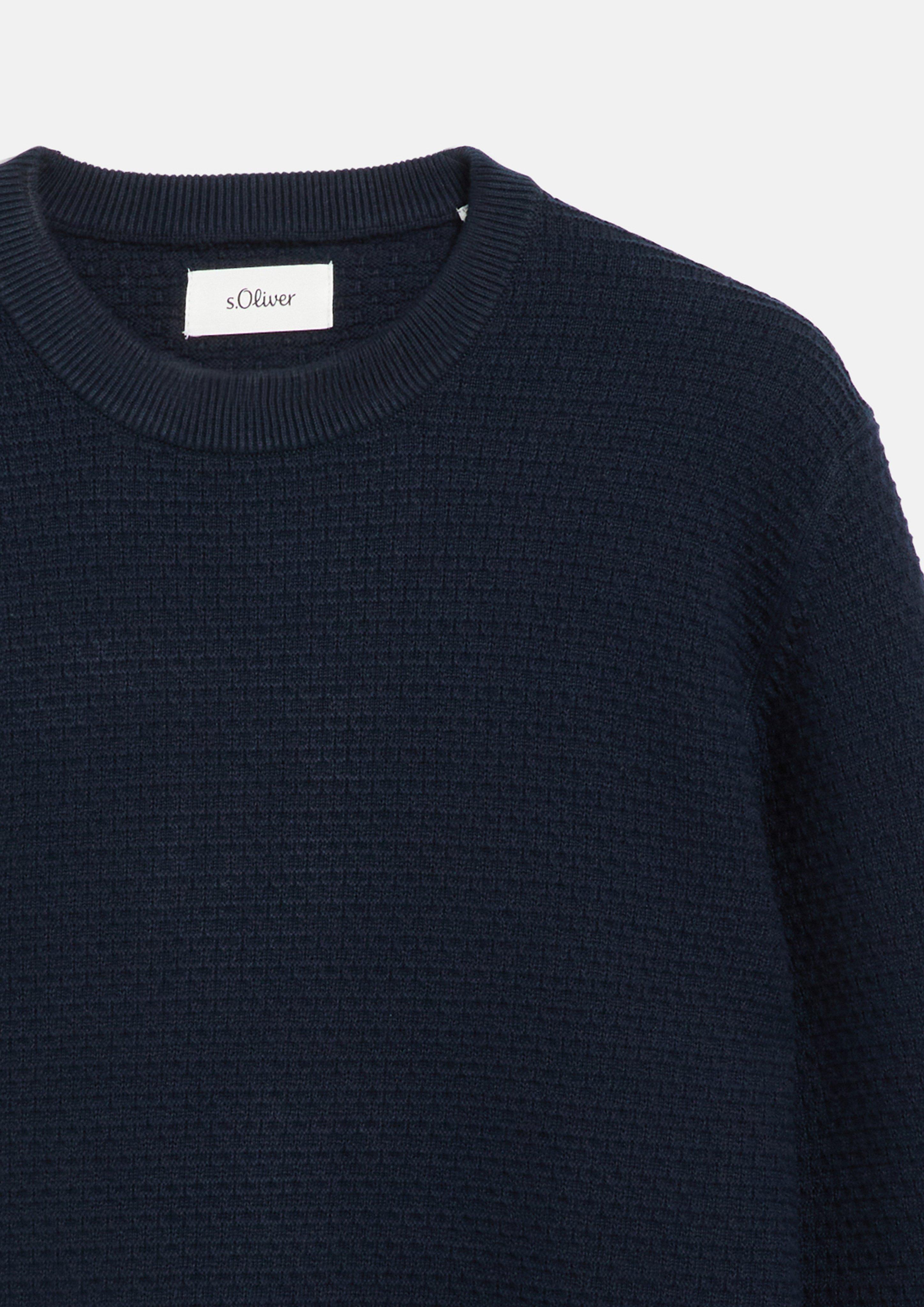 Herren Strickpullover in blau von s.Oliver