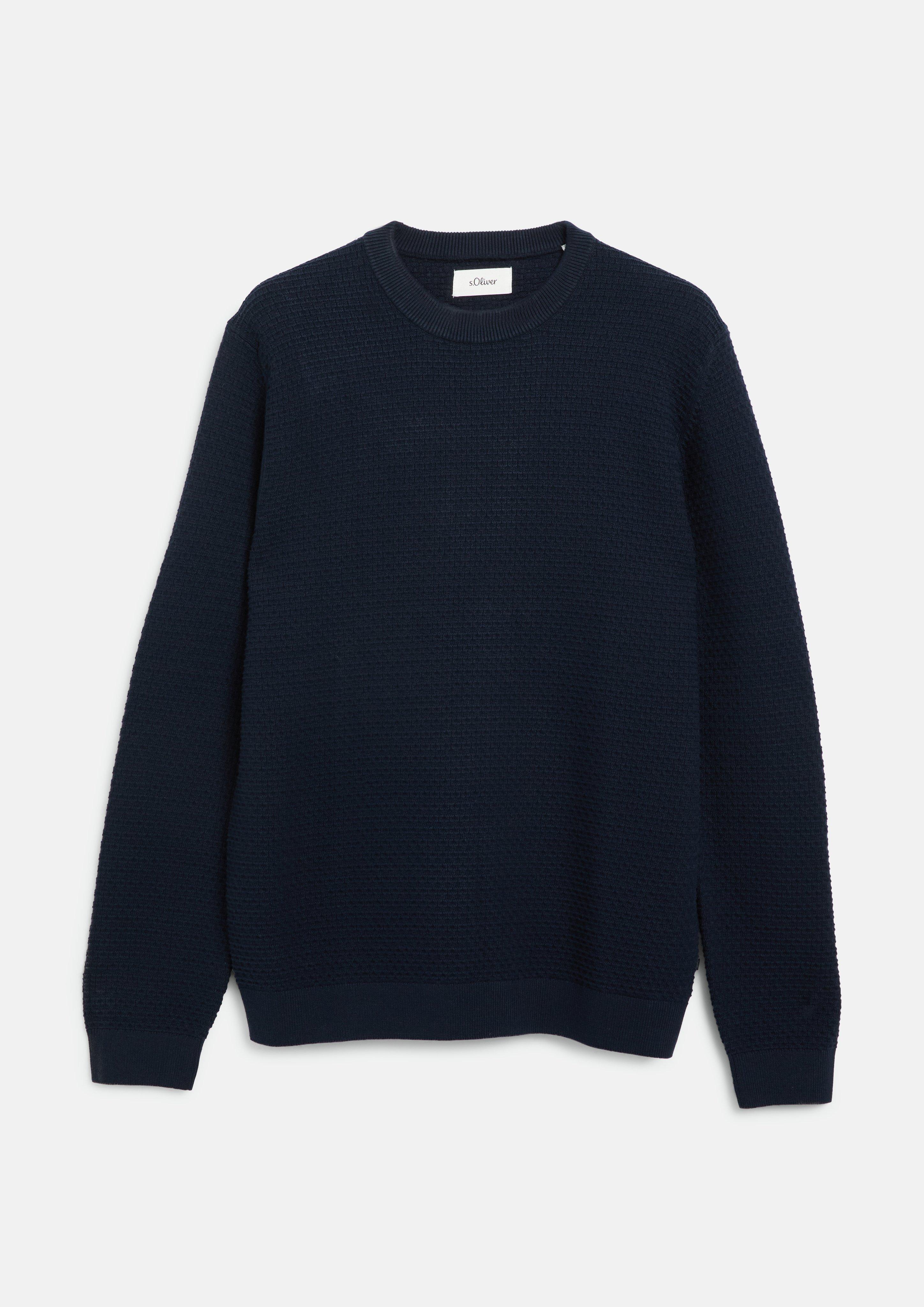 Herren Strickpullover in blau von s.Oliver