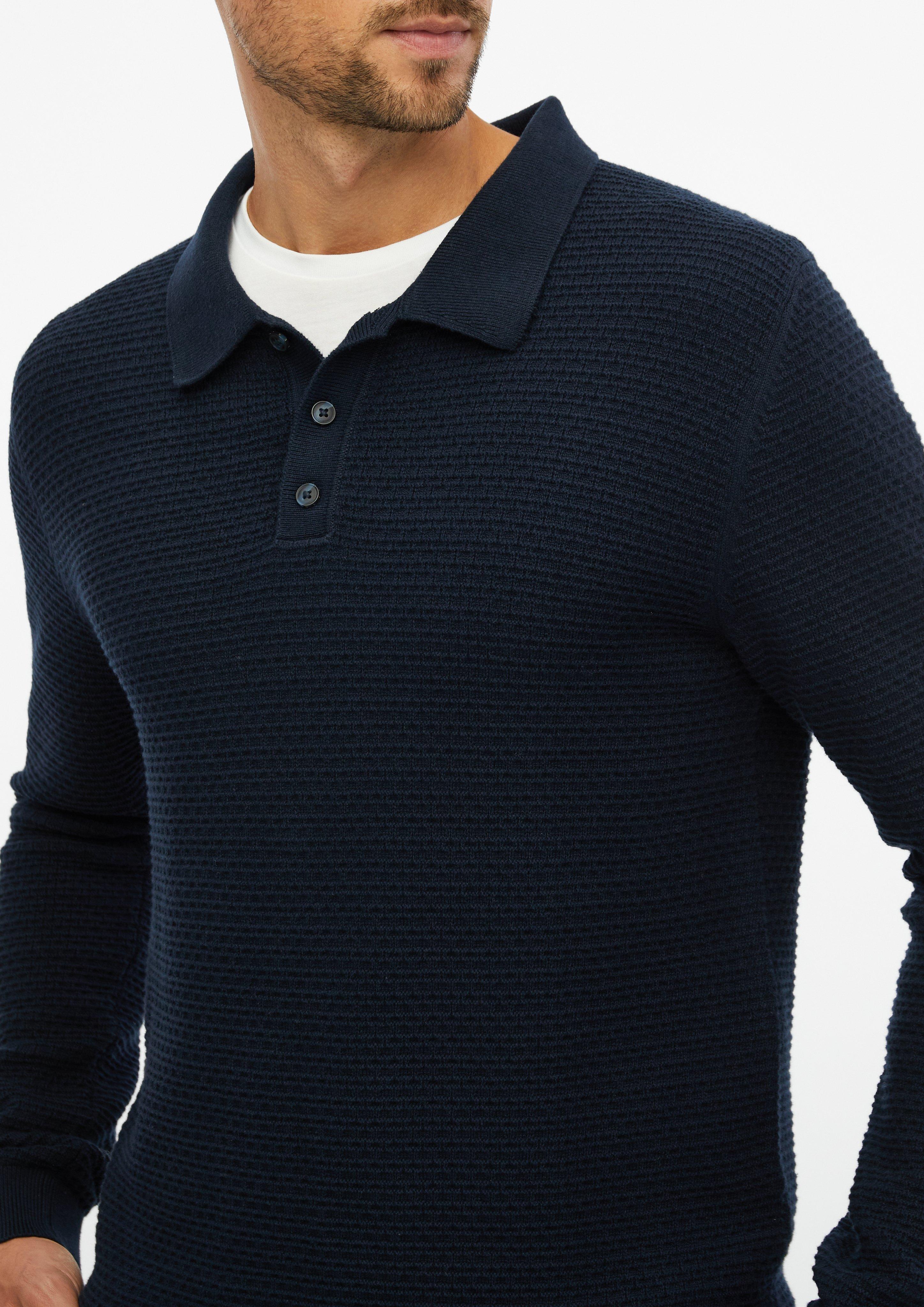 Herren Strickpullover in blau von s.Oliver