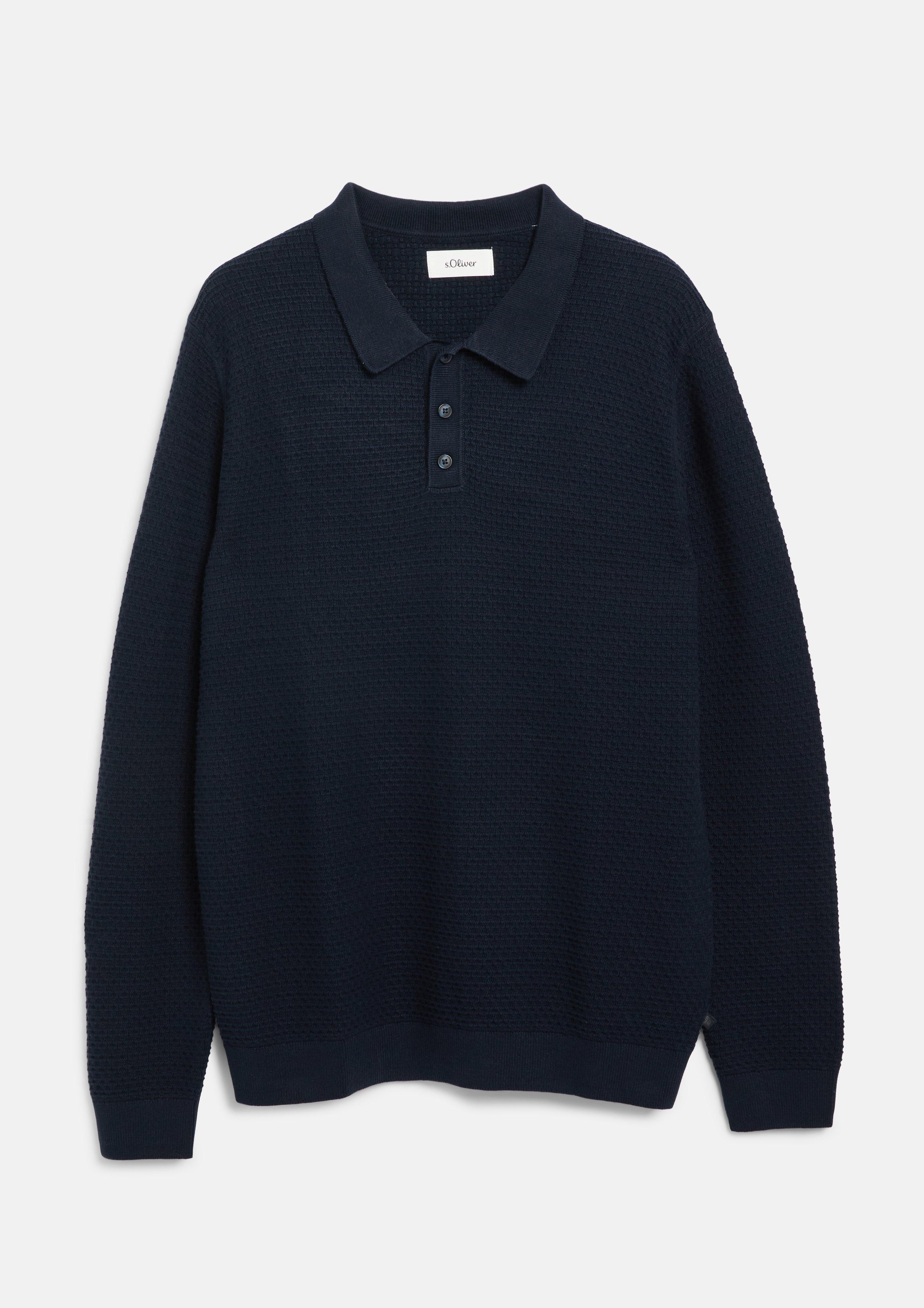 Herren Strickpullover in blau von s.Oliver