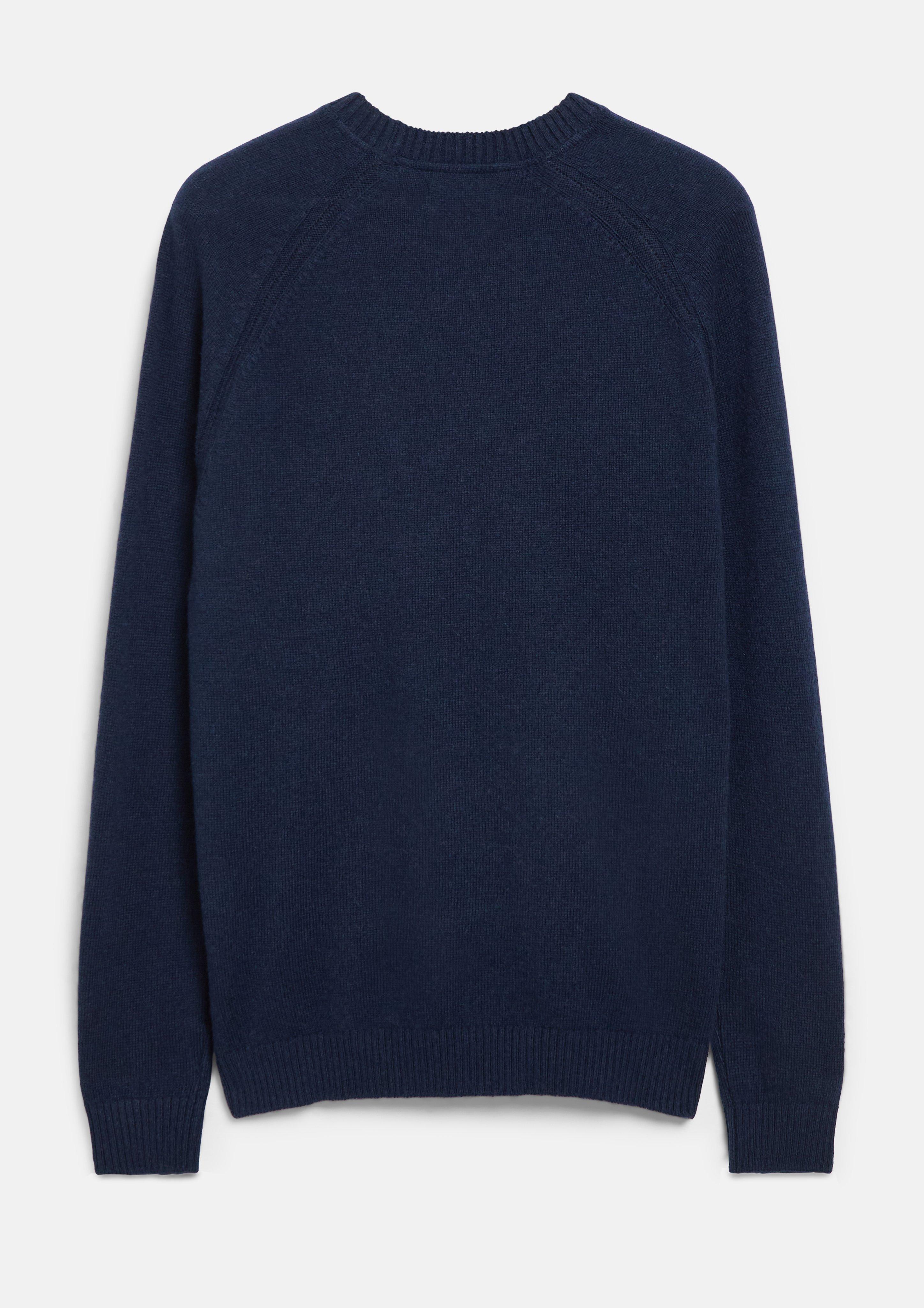 Heren Zachte raglan-trui van 100% lamswol in blauw van s.Oliver