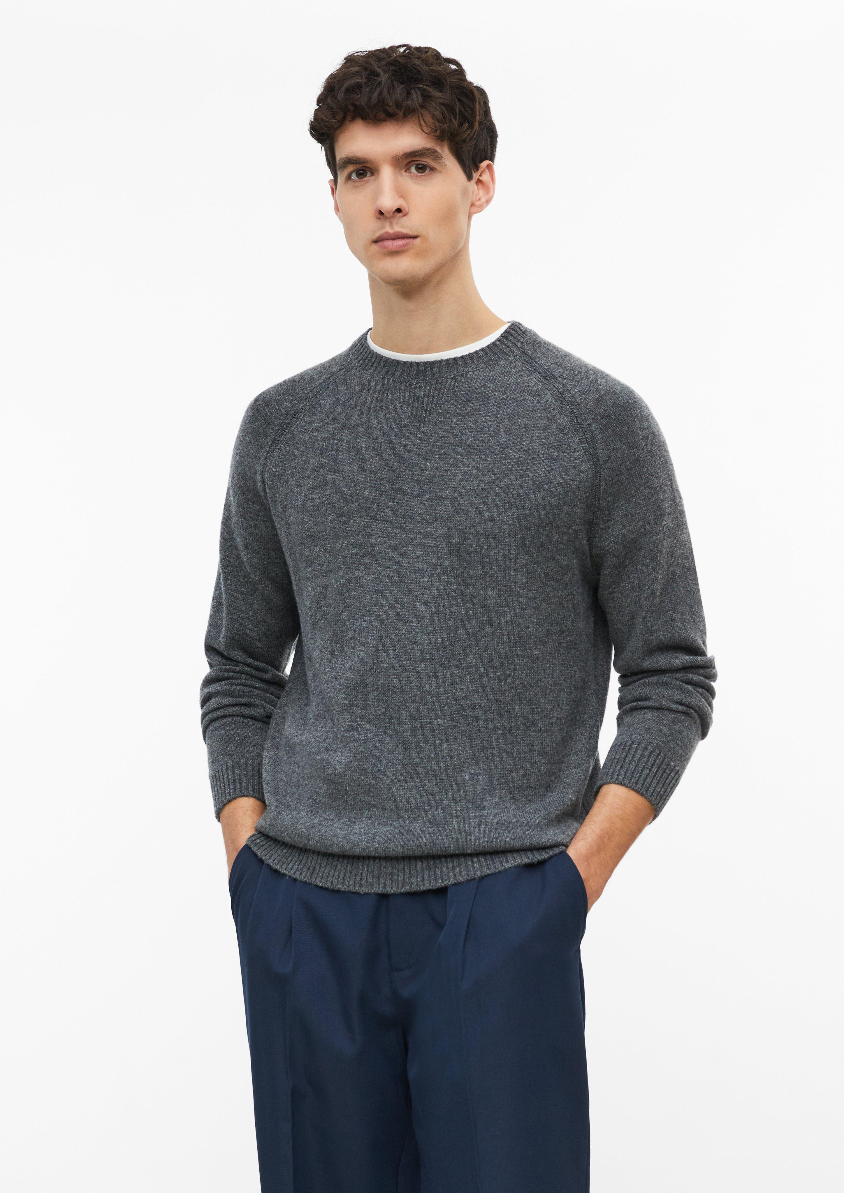 Zachte raglan-trui van 100% lamswol in grafiet van s.Oliver