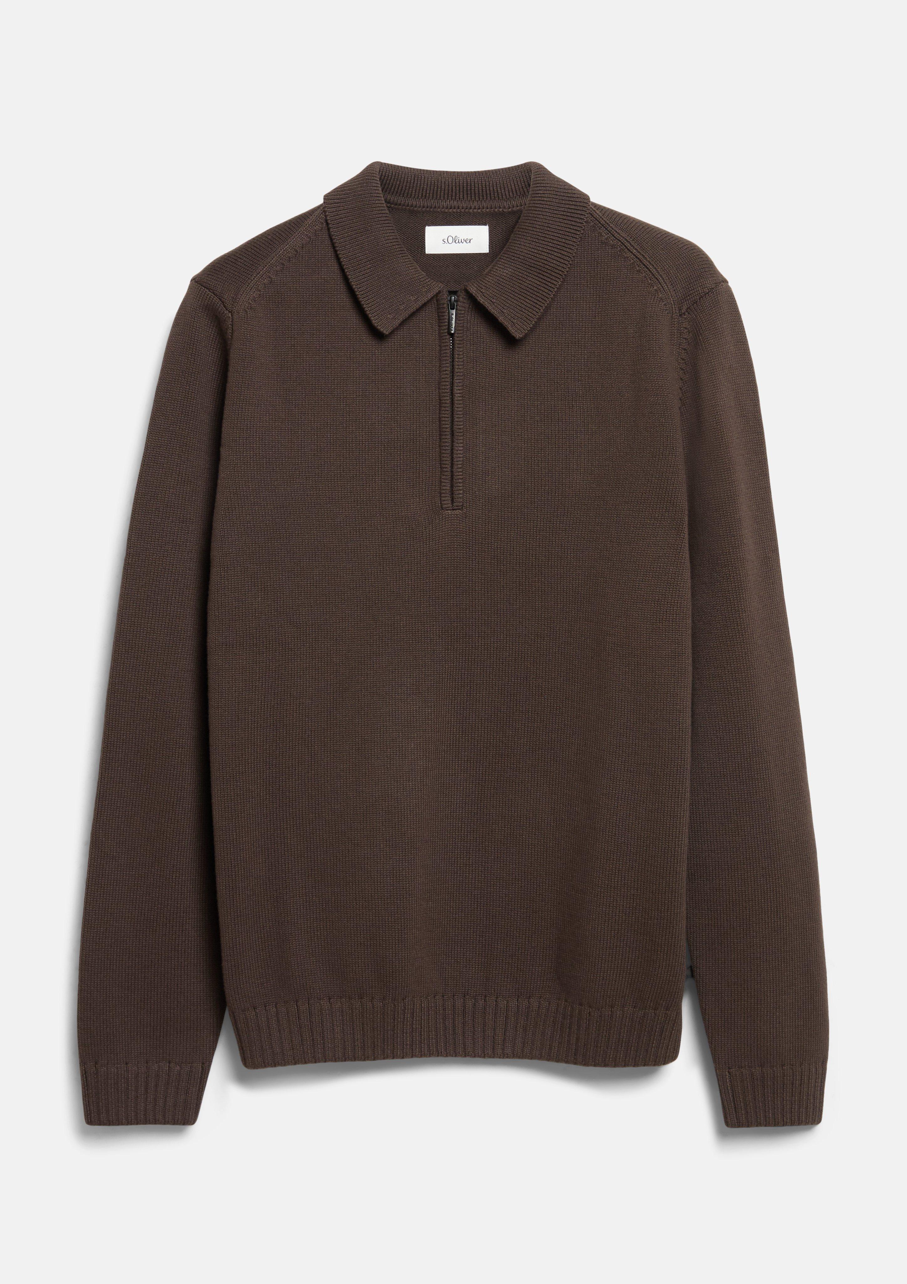 Hommes Pull en tricot en brun de s.Oliver