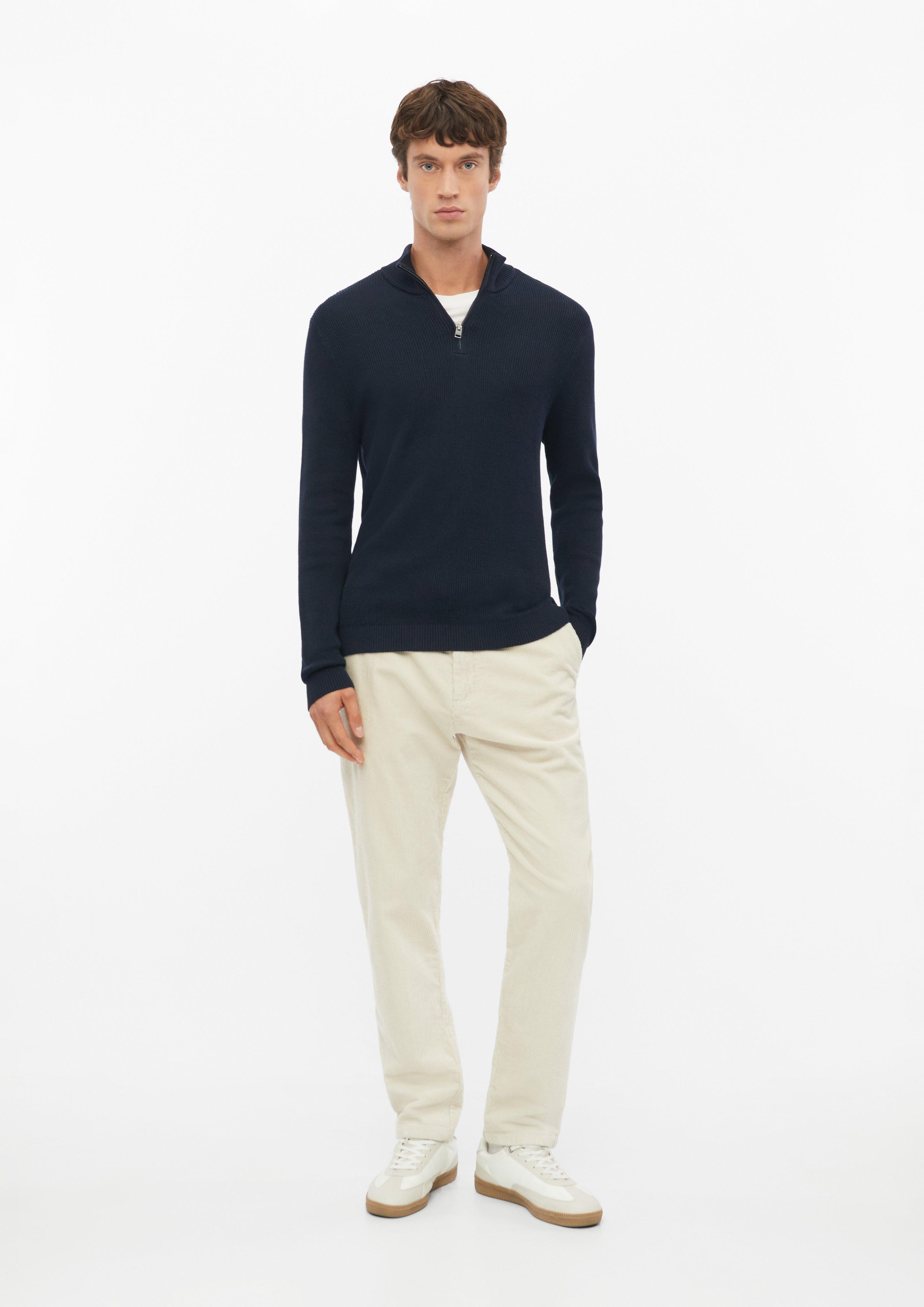 Detroit : pantalon ample en velours côtelé de coton en beige clair de s.Oliver