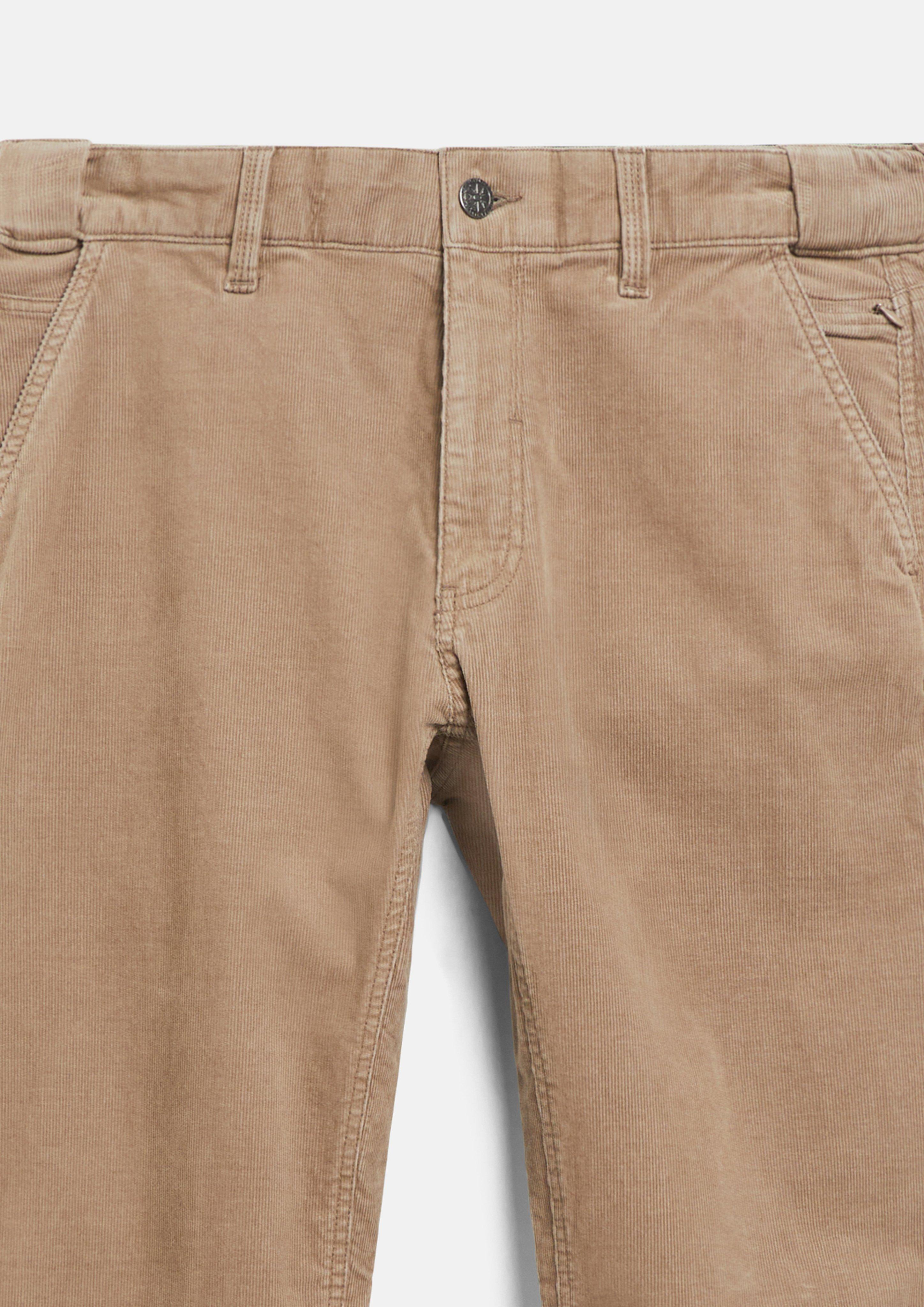 Men Denver: Pants with a comfortable waistband made of fine corduroy in beige by s.Oliver