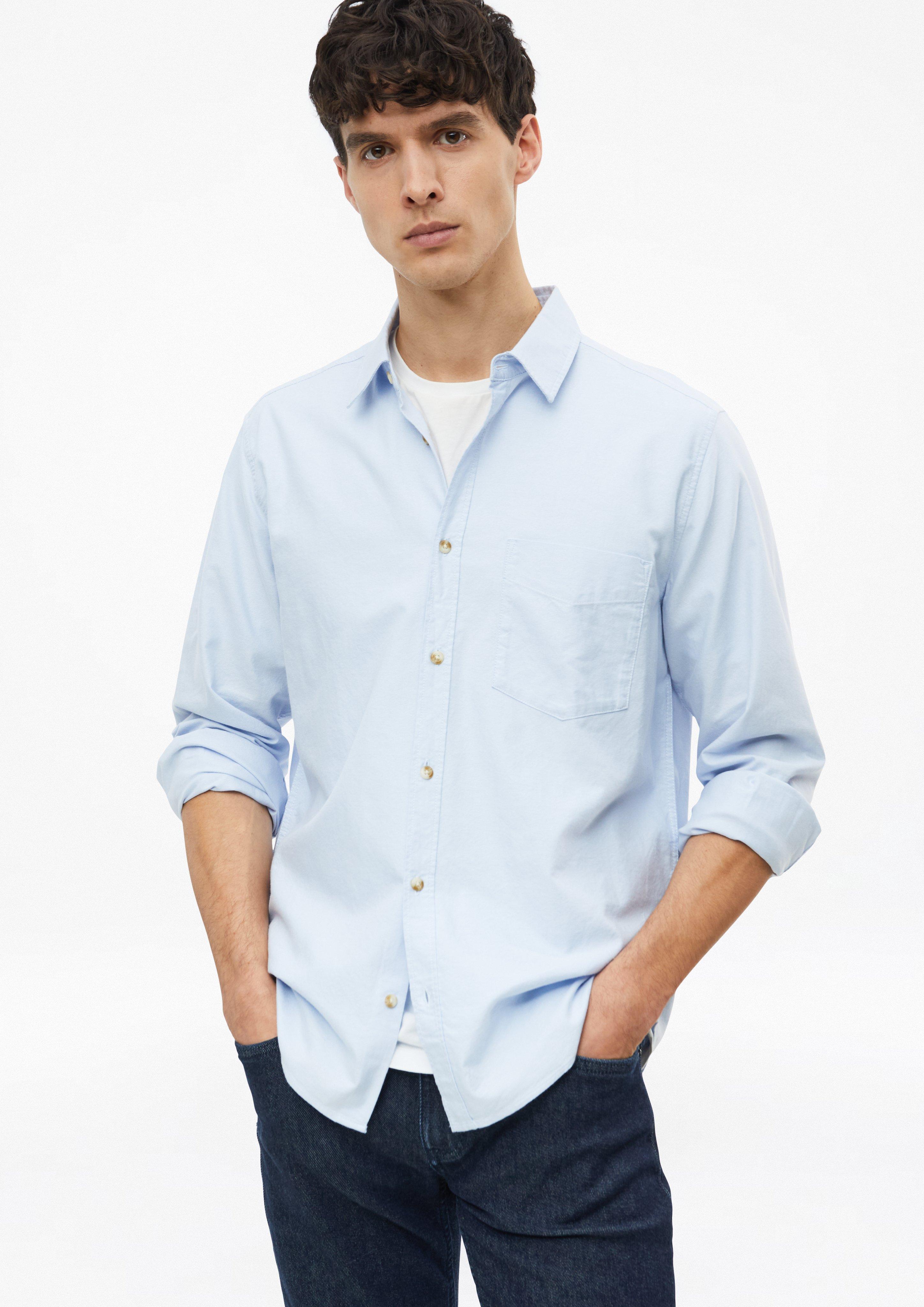 Regular Fit: Oxford shirt with Kent collar and chest pocket in light blue by s.Oliver