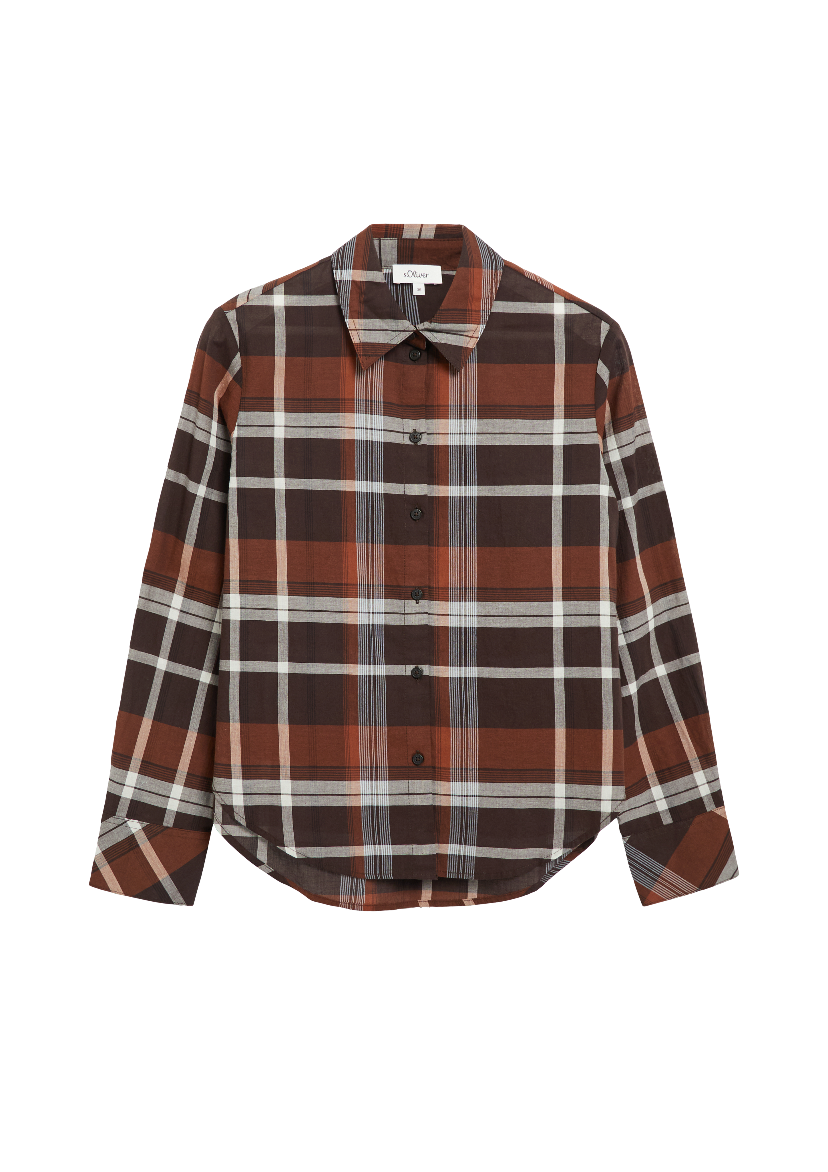Lichte geruite blouse met een relaxte pasvorm