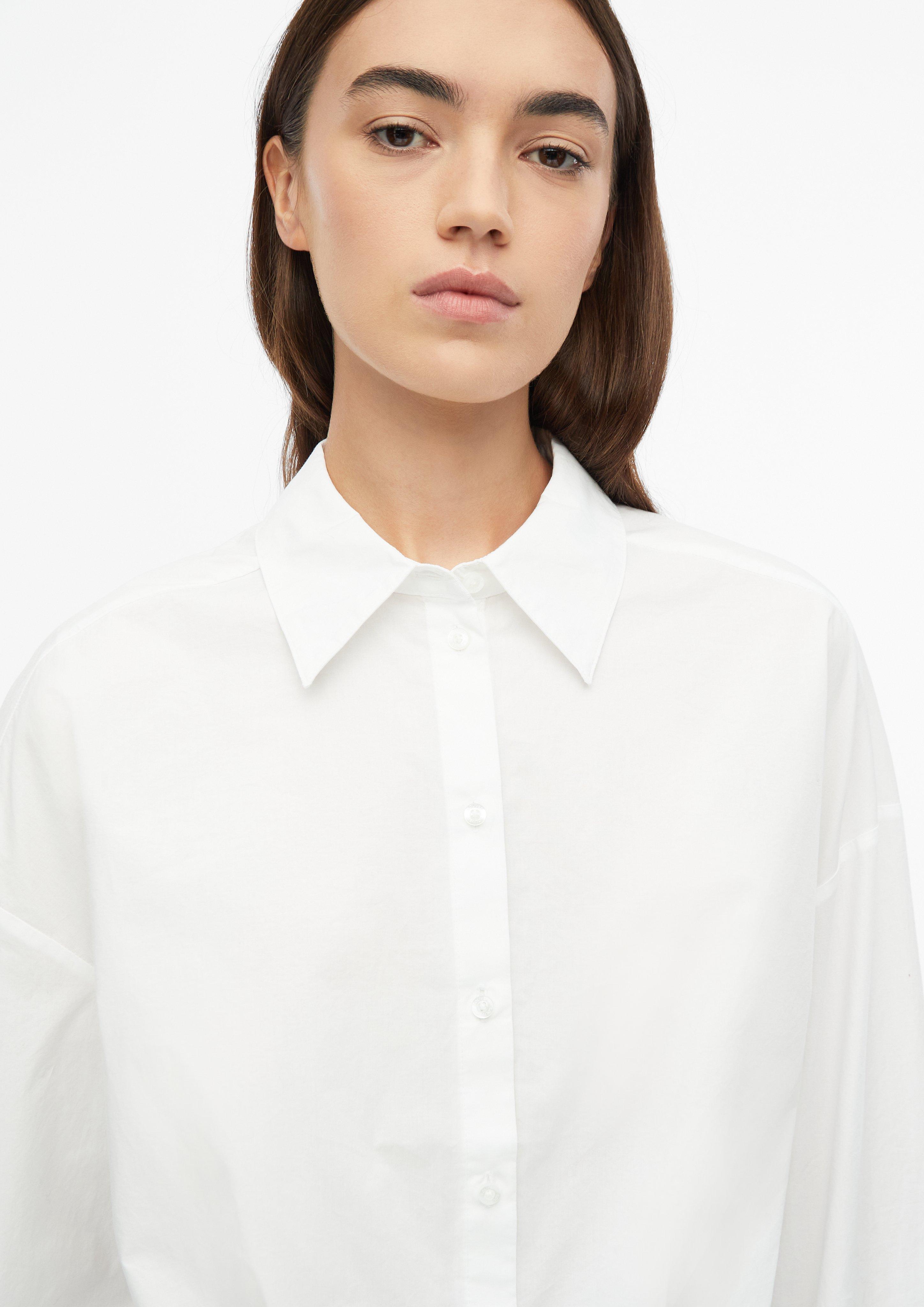 Damen s.Oliver x Heidi Klum: Popeline-Bluse im Relaxed Fit in weiß von s.Oliver