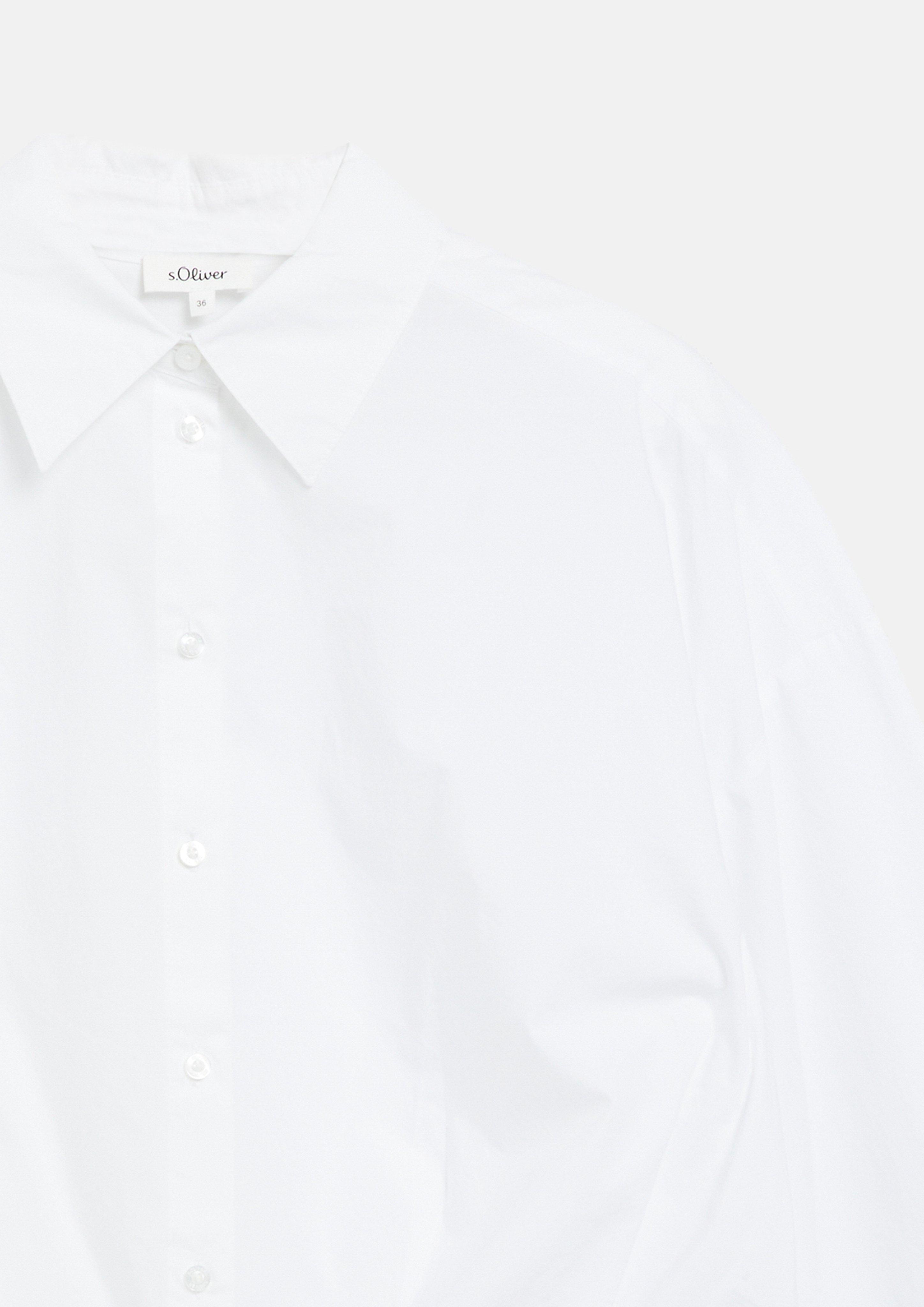 Damen s.Oliver x Heidi Klum: Popeline-Bluse im Relaxed Fit in weiß von s.Oliver
