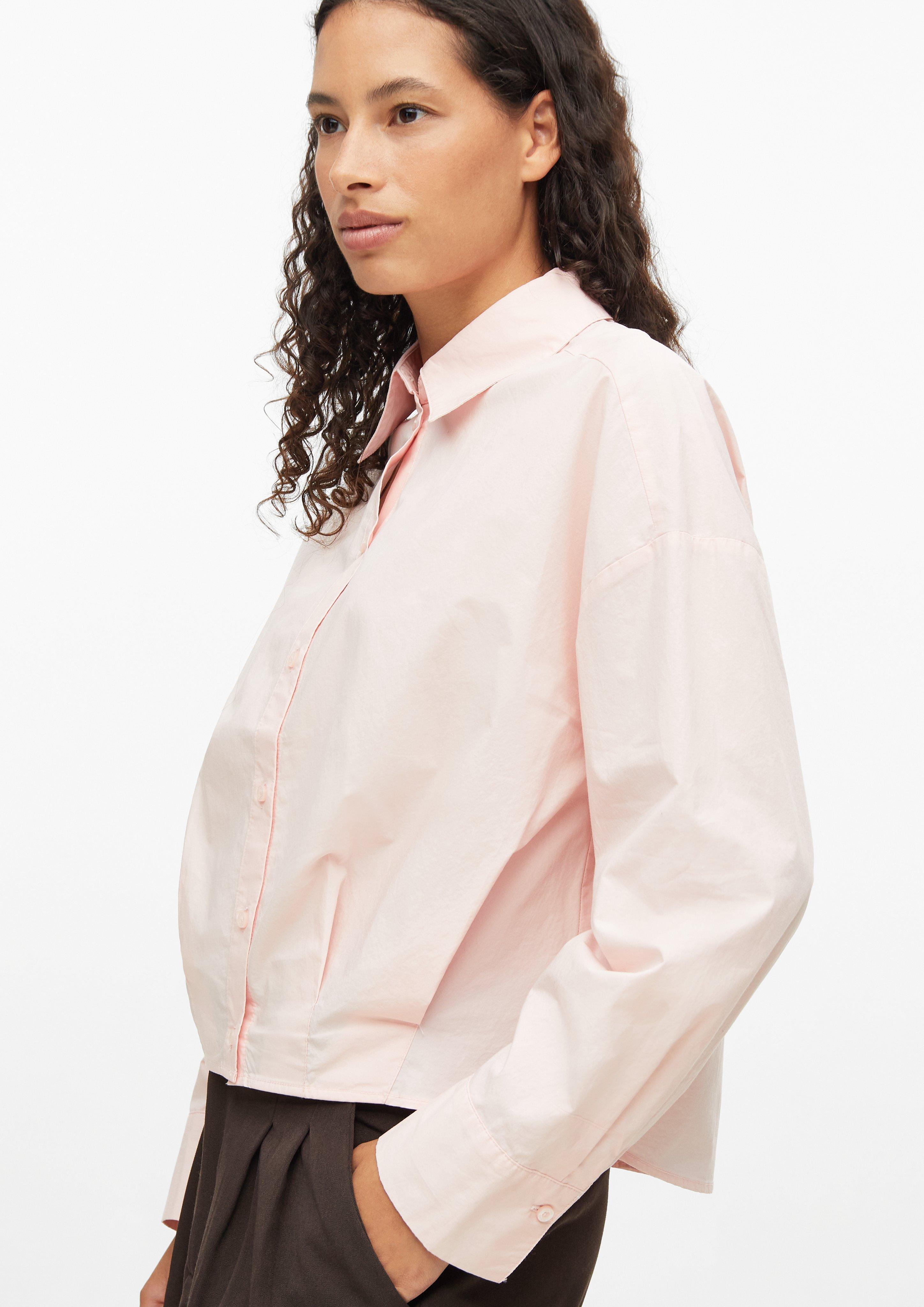 Damen s.Oliver x Heidi Klum: Popeline-Bluse im Relaxed Fit in pink von s.Oliver