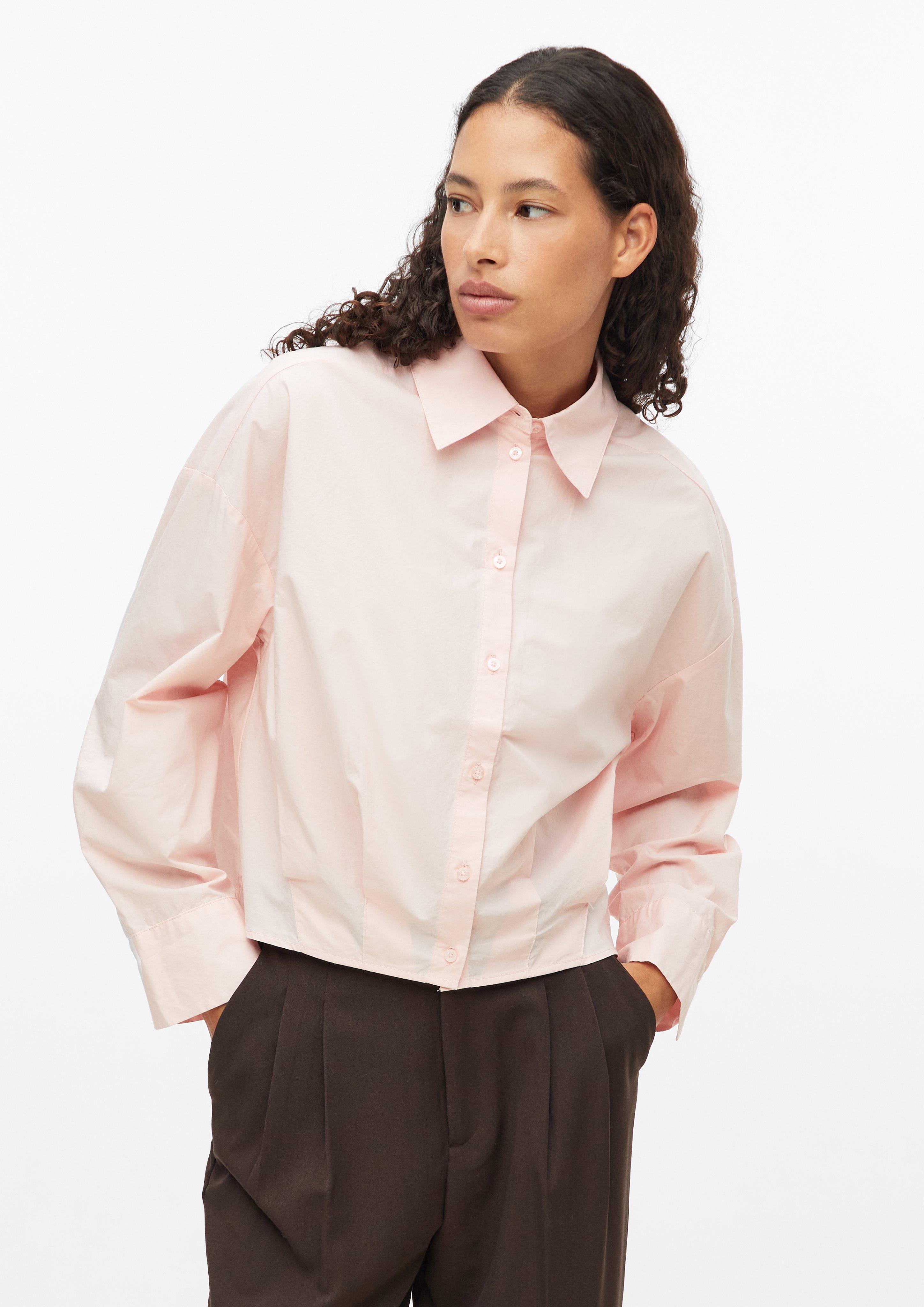 Damen s.Oliver x Heidi Klum: Popeline-Bluse im Relaxed Fit in pink von s.Oliver