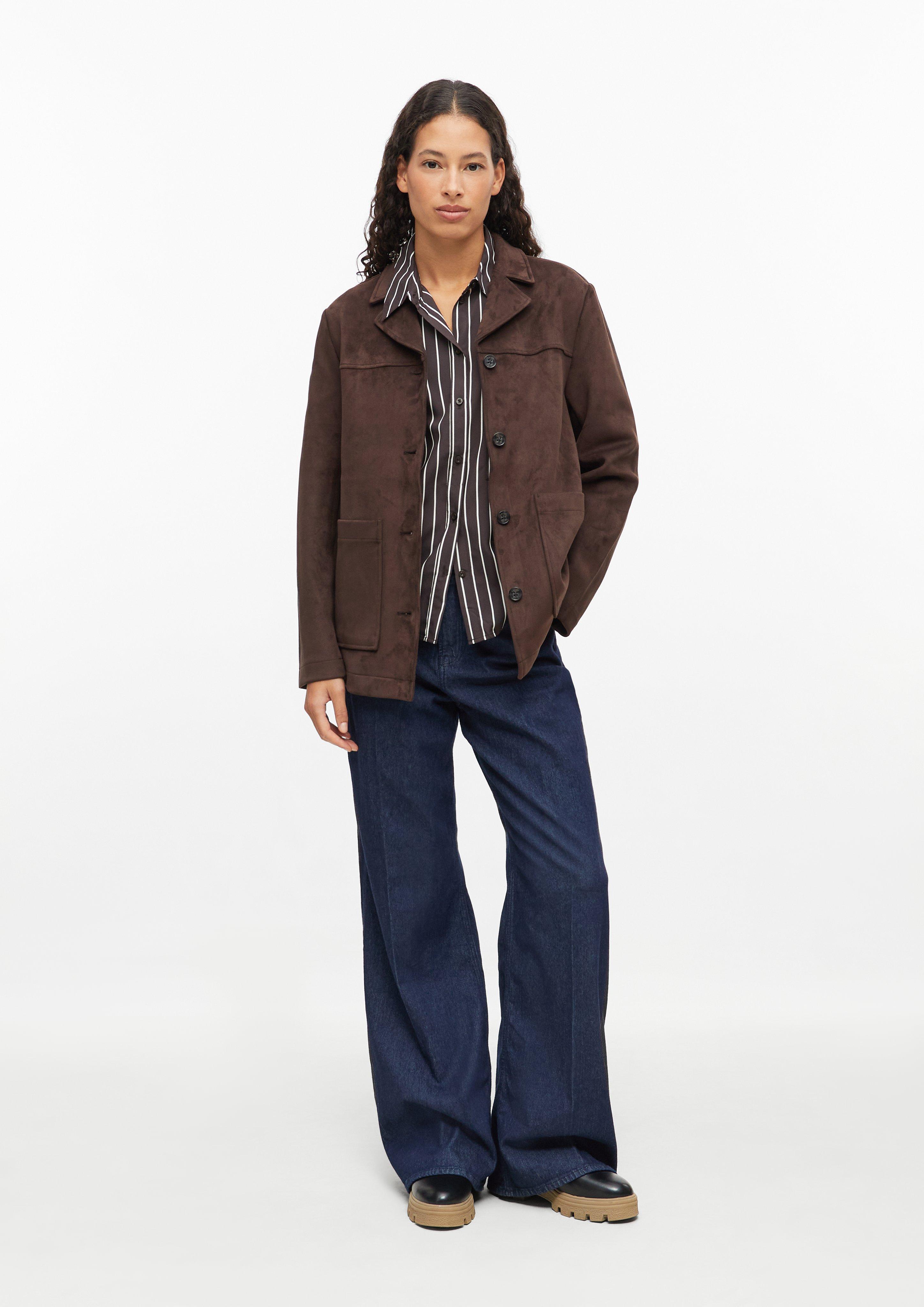 Femmes s.Oliver x Heidi Klum : chemisier rayé de coupe Relaxed Fit en brun de s.Oliver