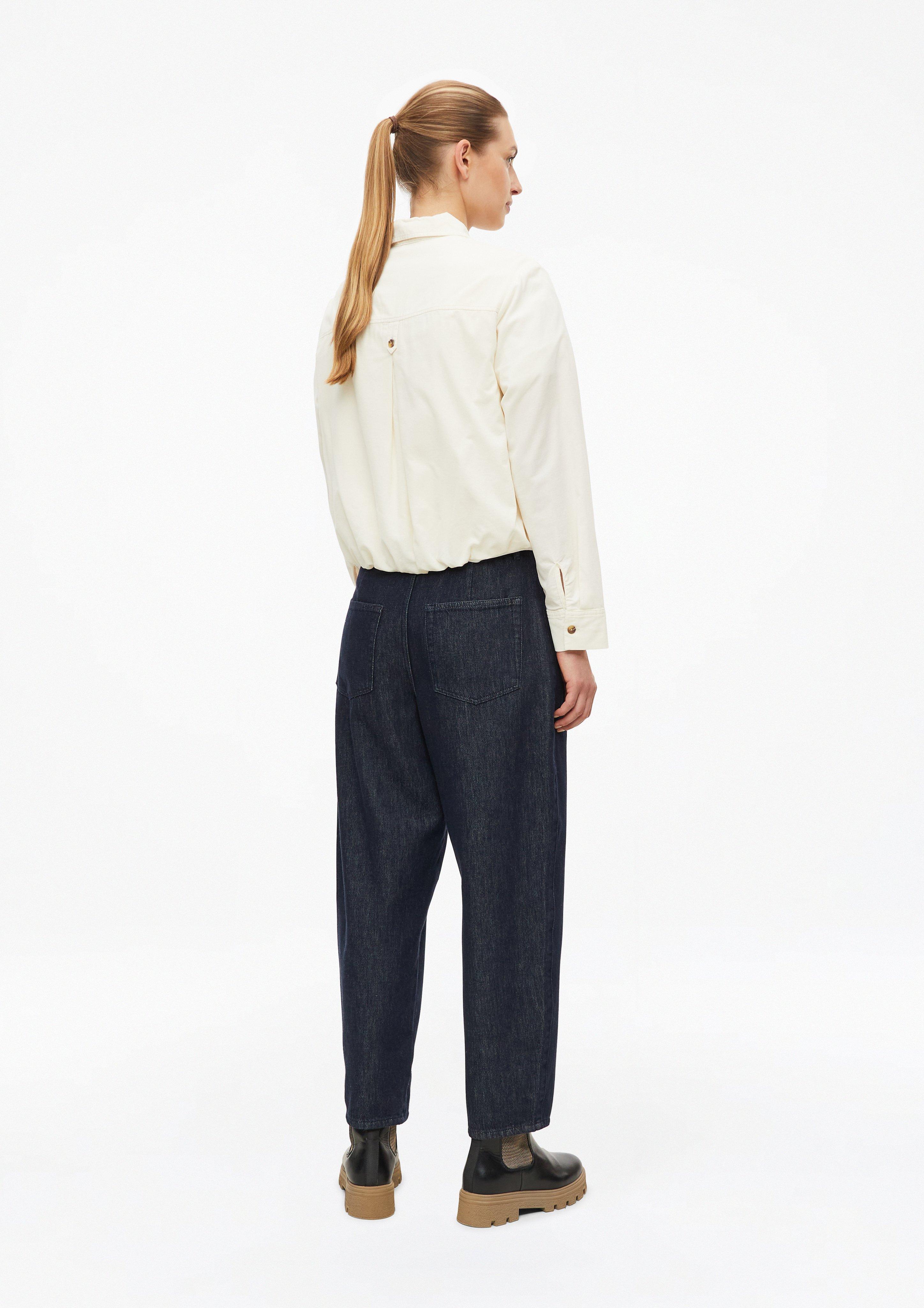 Damen Feincord-Bluse mit Ballon-Saum in creme von s.Oliver