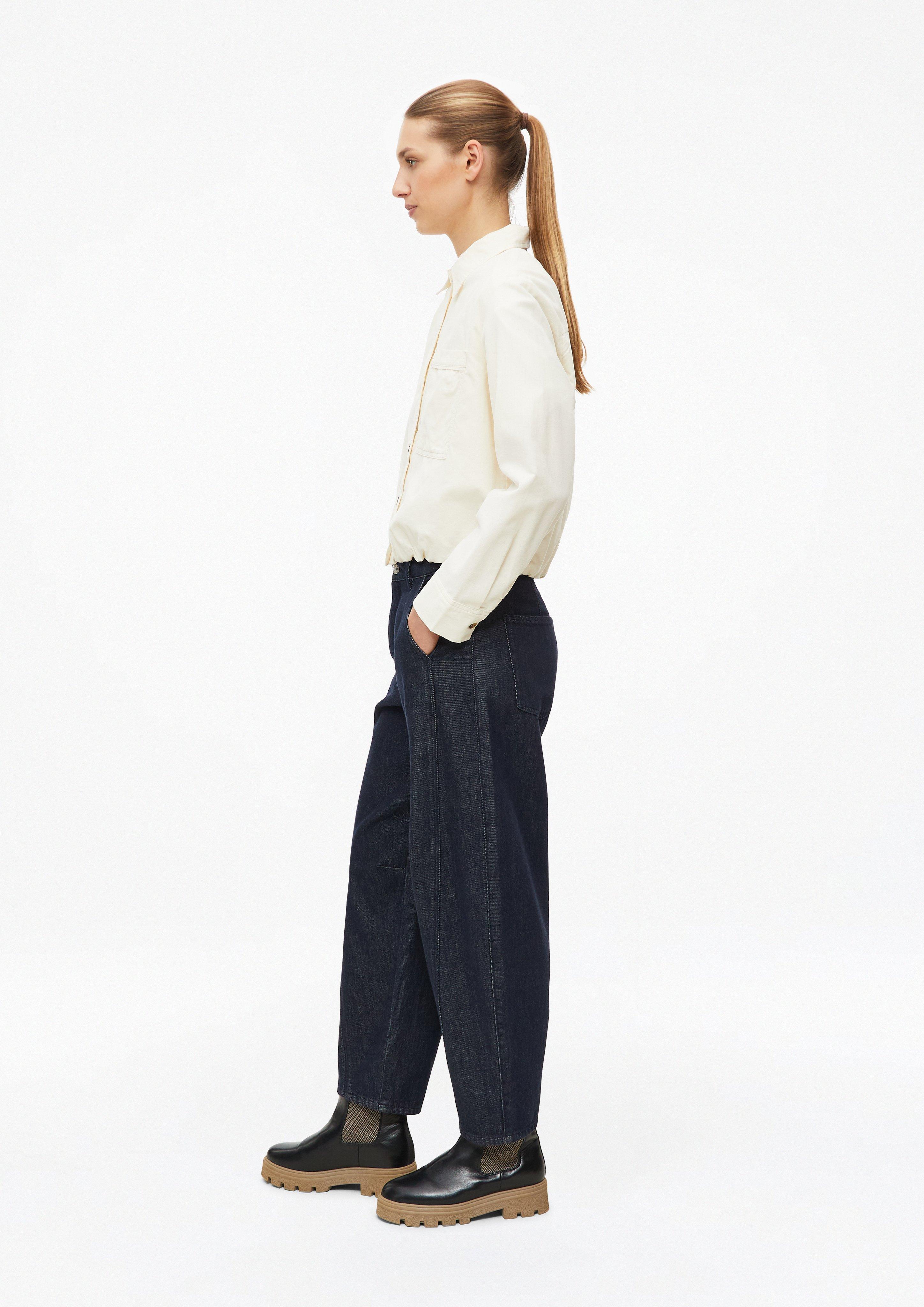 Damen Feincord-Bluse mit Ballon-Saum in creme von s.Oliver