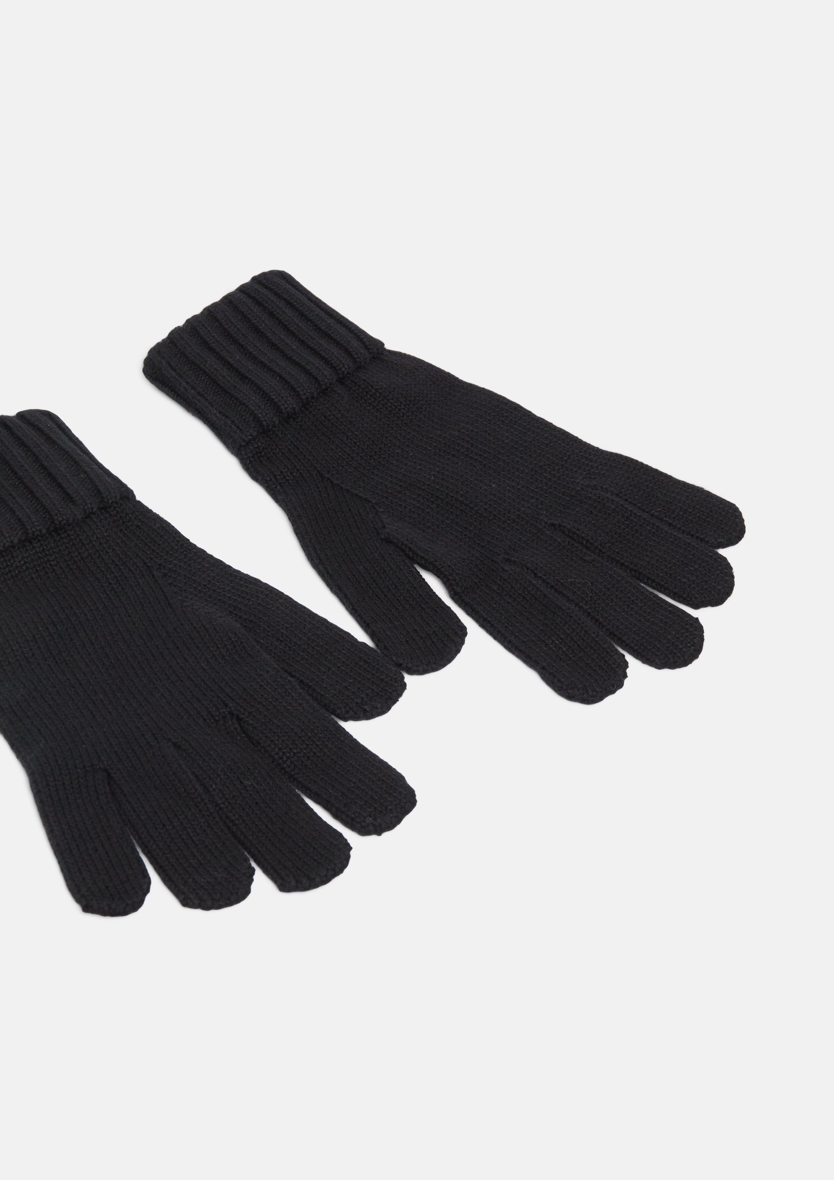Men Gloves in black by s.Oliver