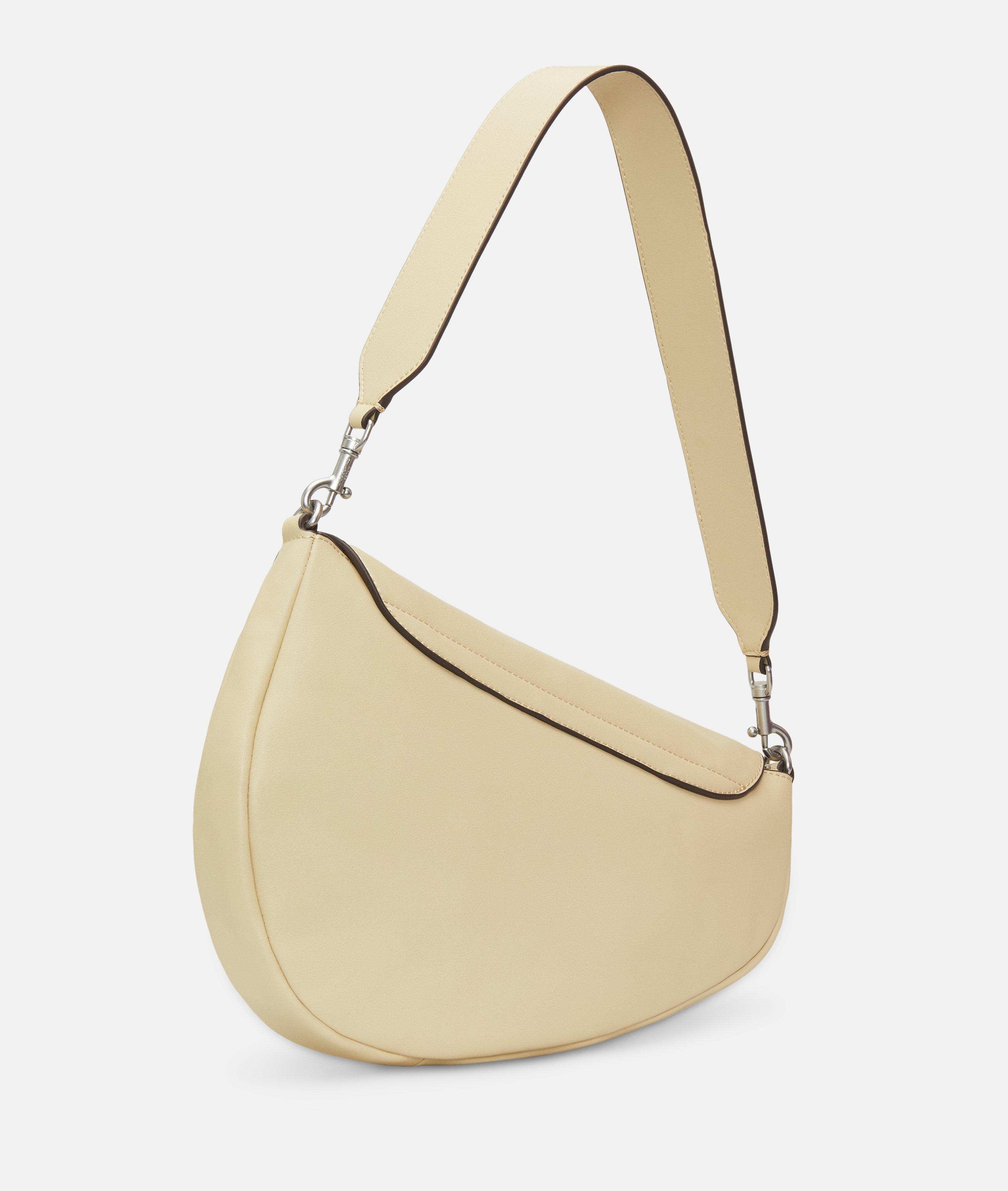 Sac à bandoulière ovale M en beige, noir & olive