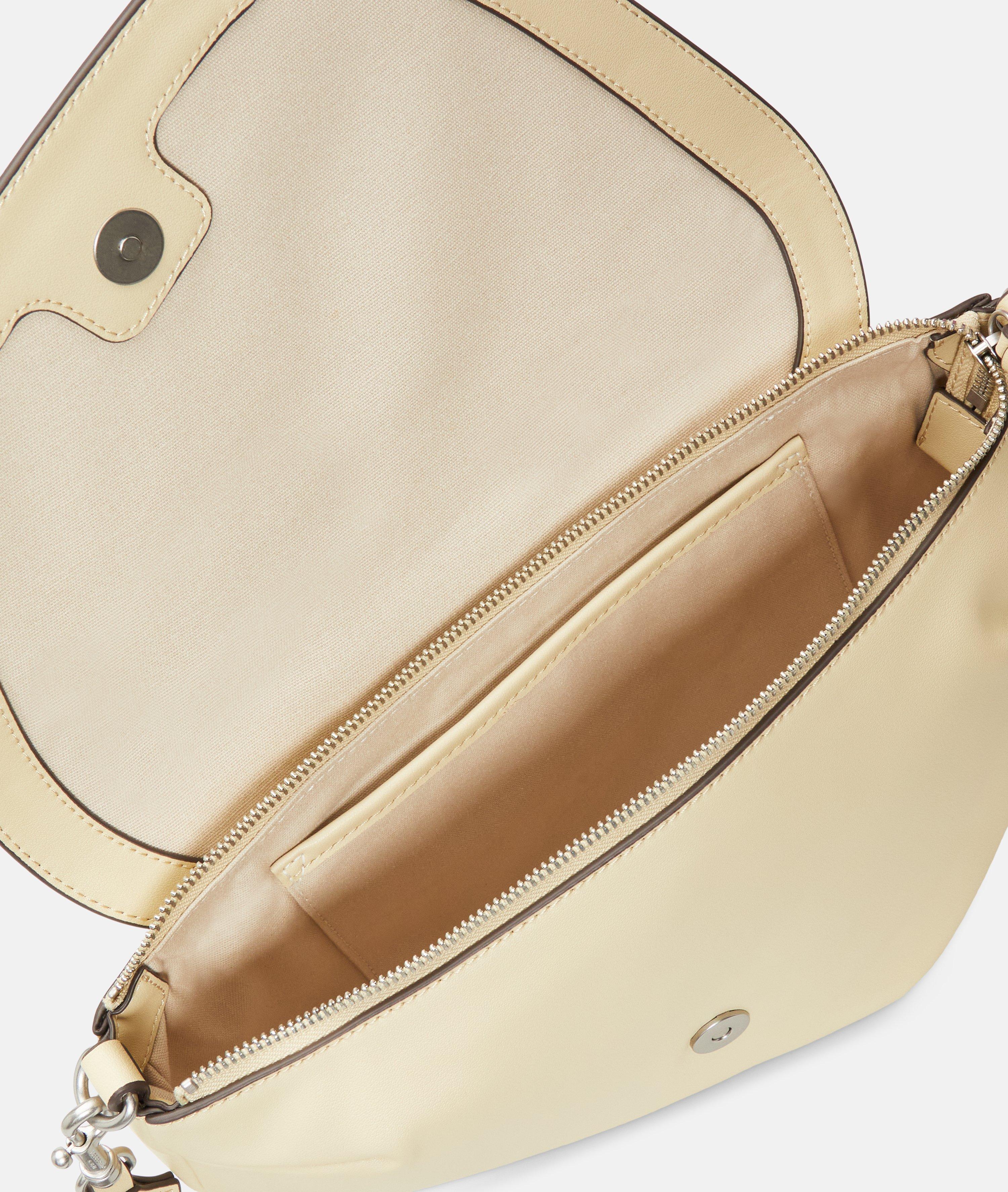 Sac à bandoulière ovale M en beige, noir & olive
