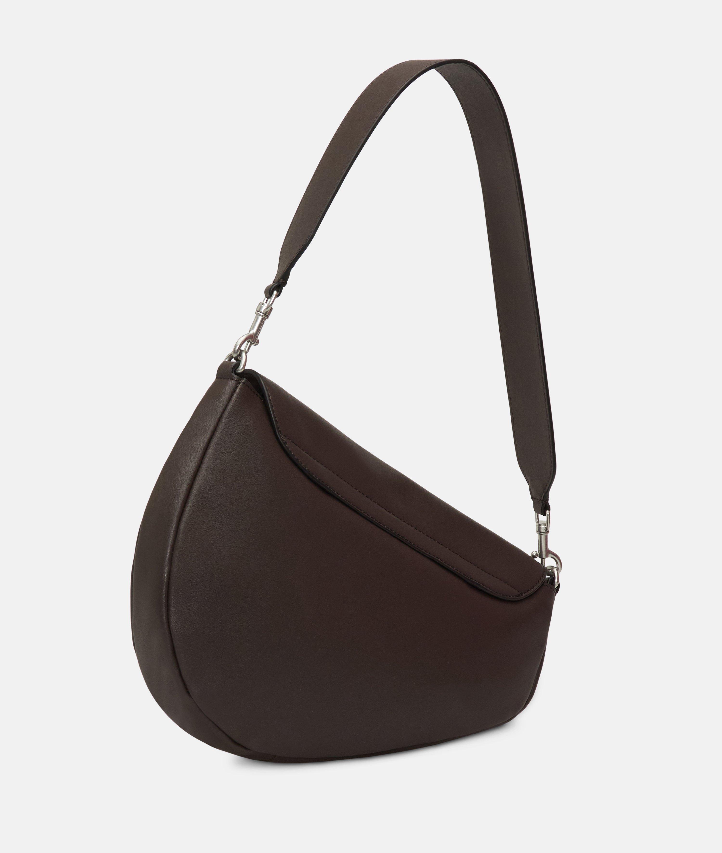 Sac à bandoulière ovale M en brun, noir & olive