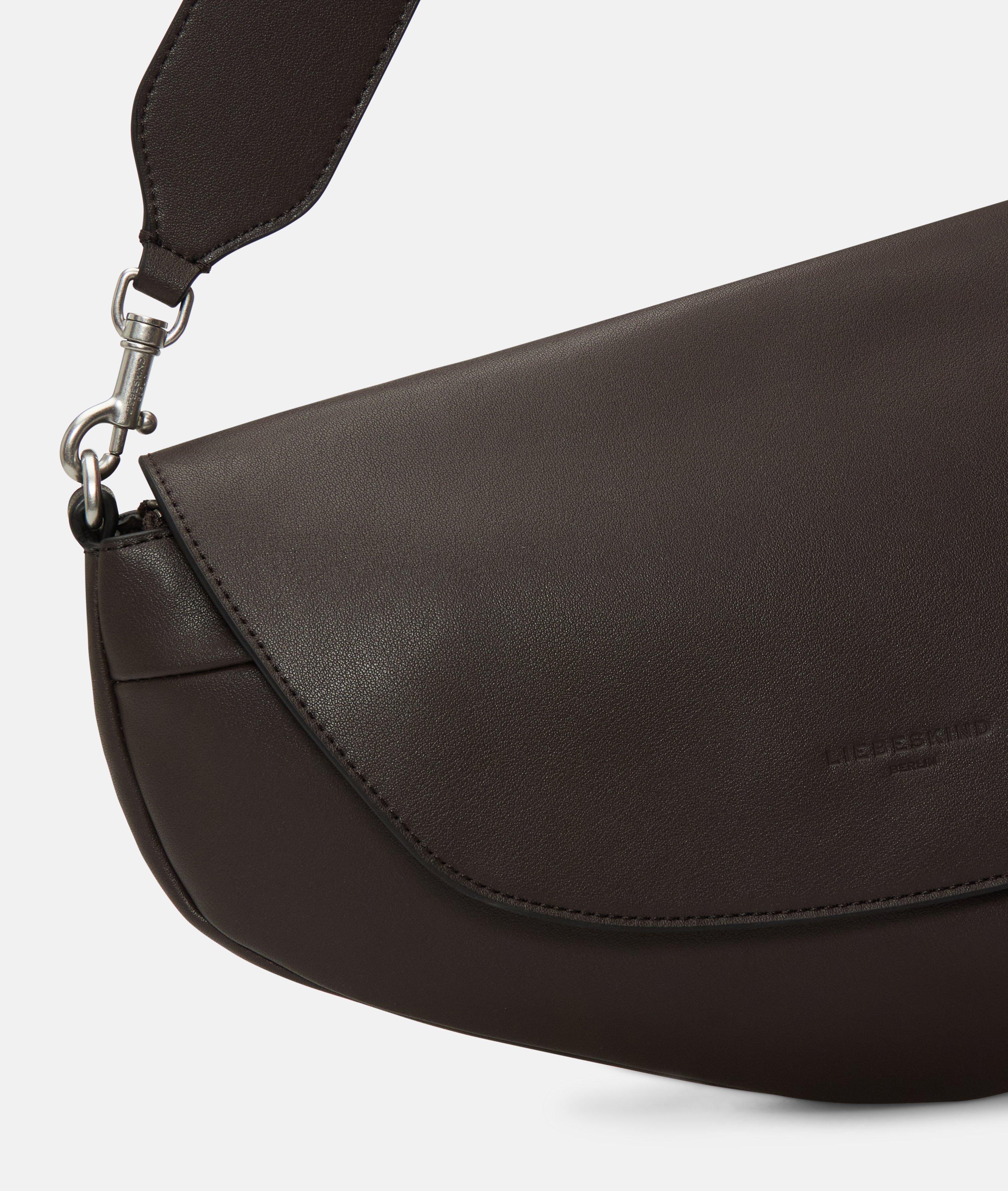 Sac à bandoulière ovale M en brun, noir & olive