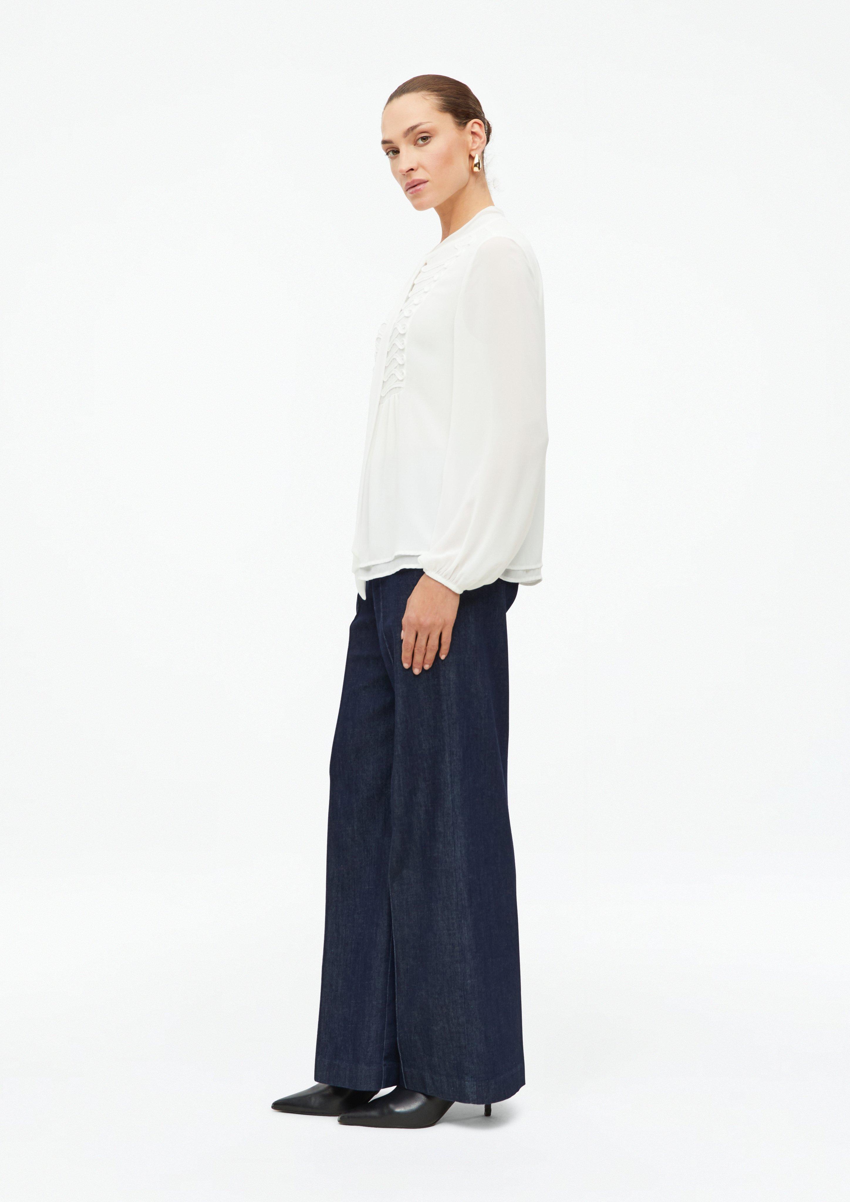 Damen Chiffonbluse mit Schluppe und Applikation in creme von s.Oliver BLACK LABEL