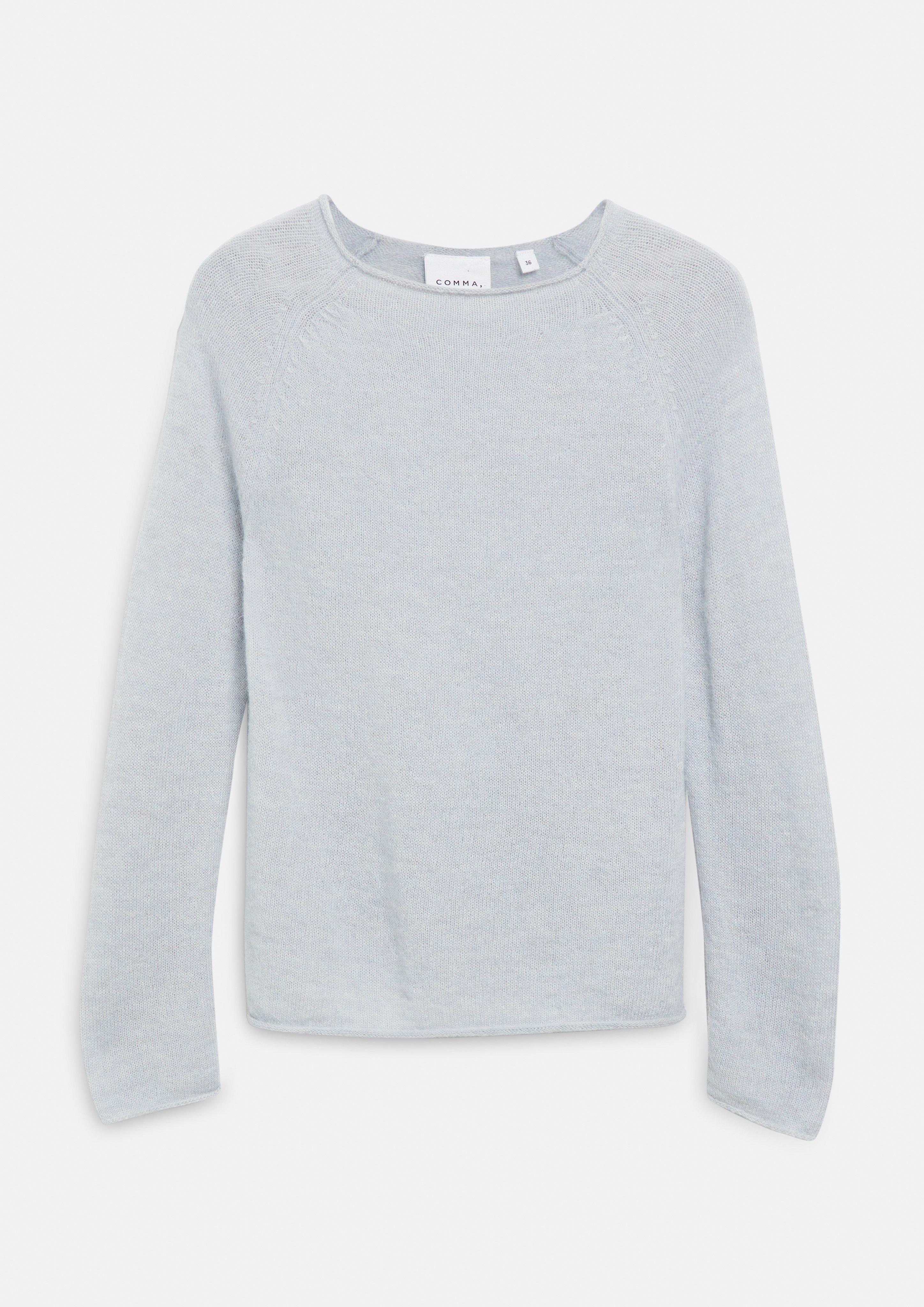 Knitted pullover in light blue by COMMA