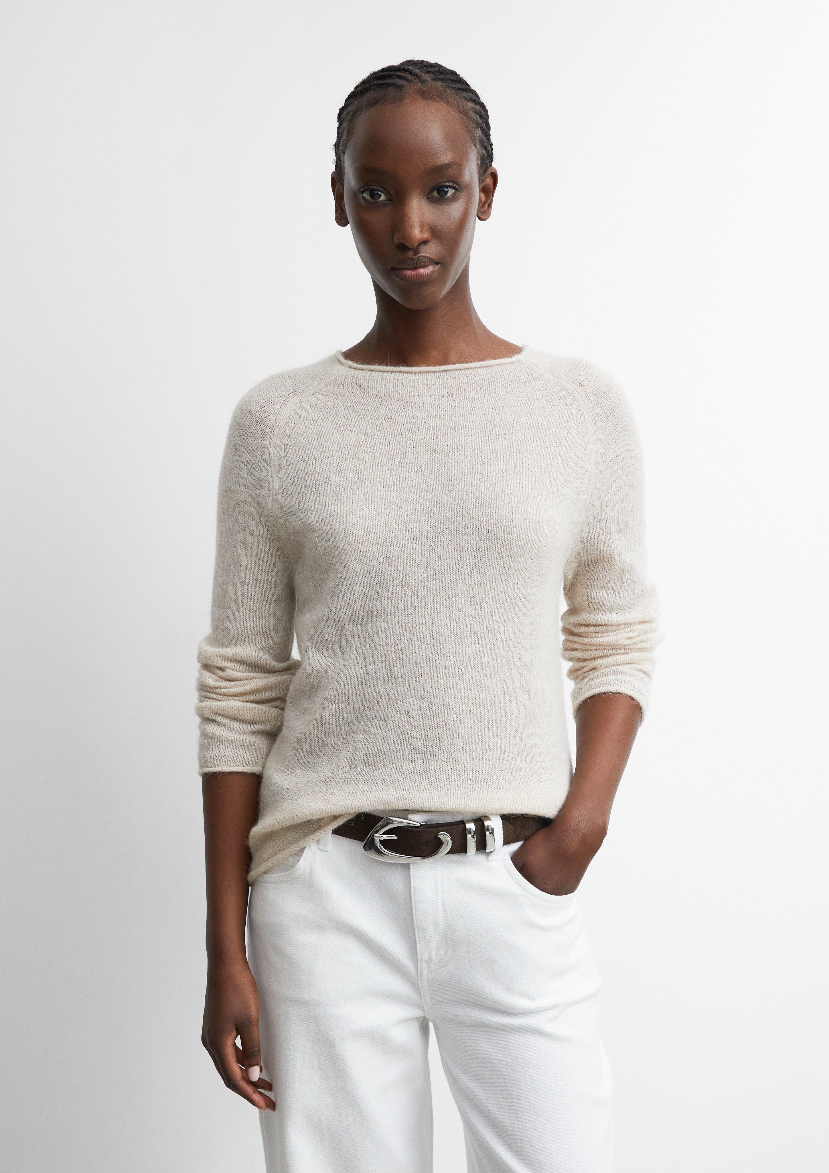Lightweight Alpaca-Blend Sweater in beige by COMMA