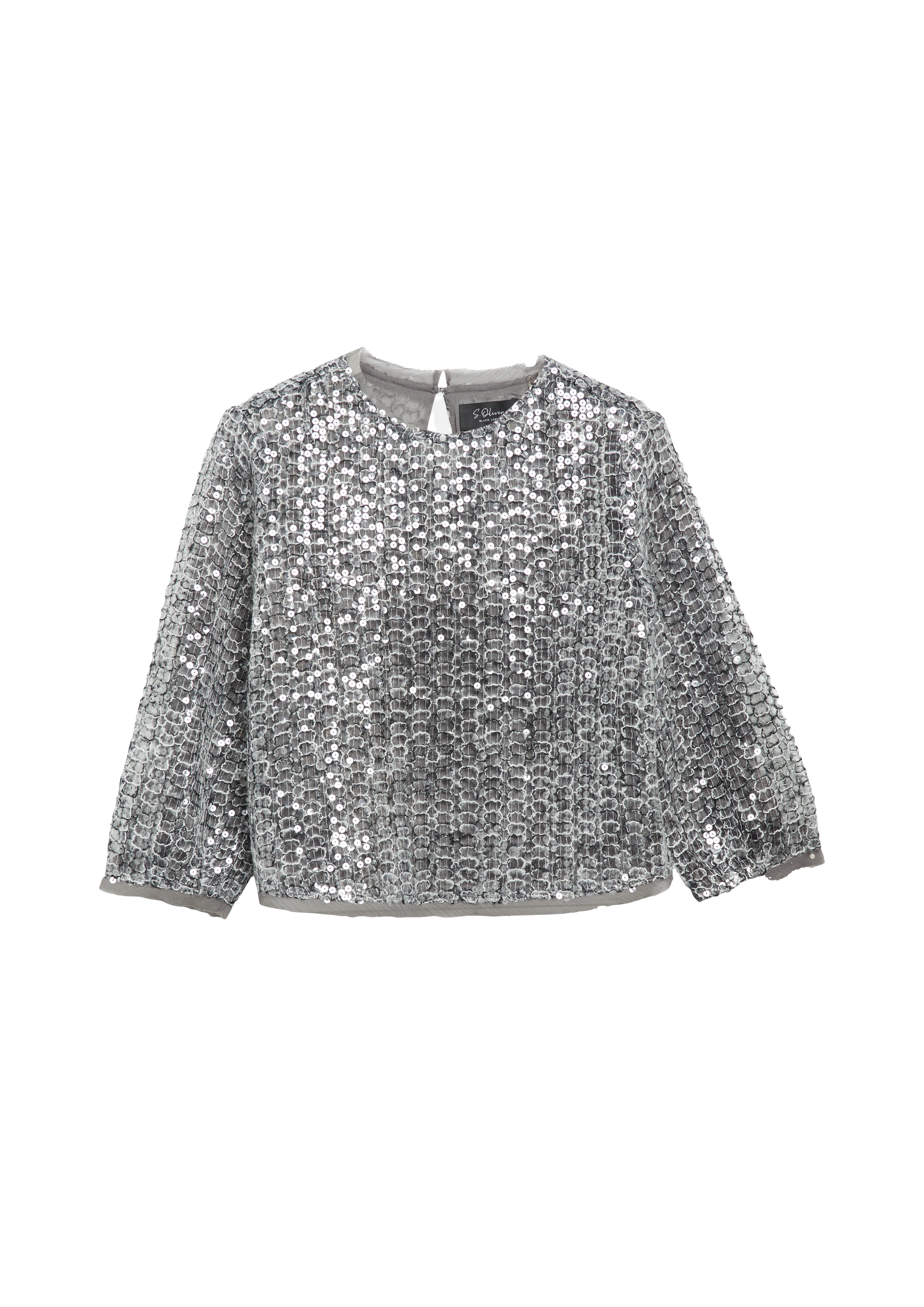 Licht doorschijnende blouse met pailletten